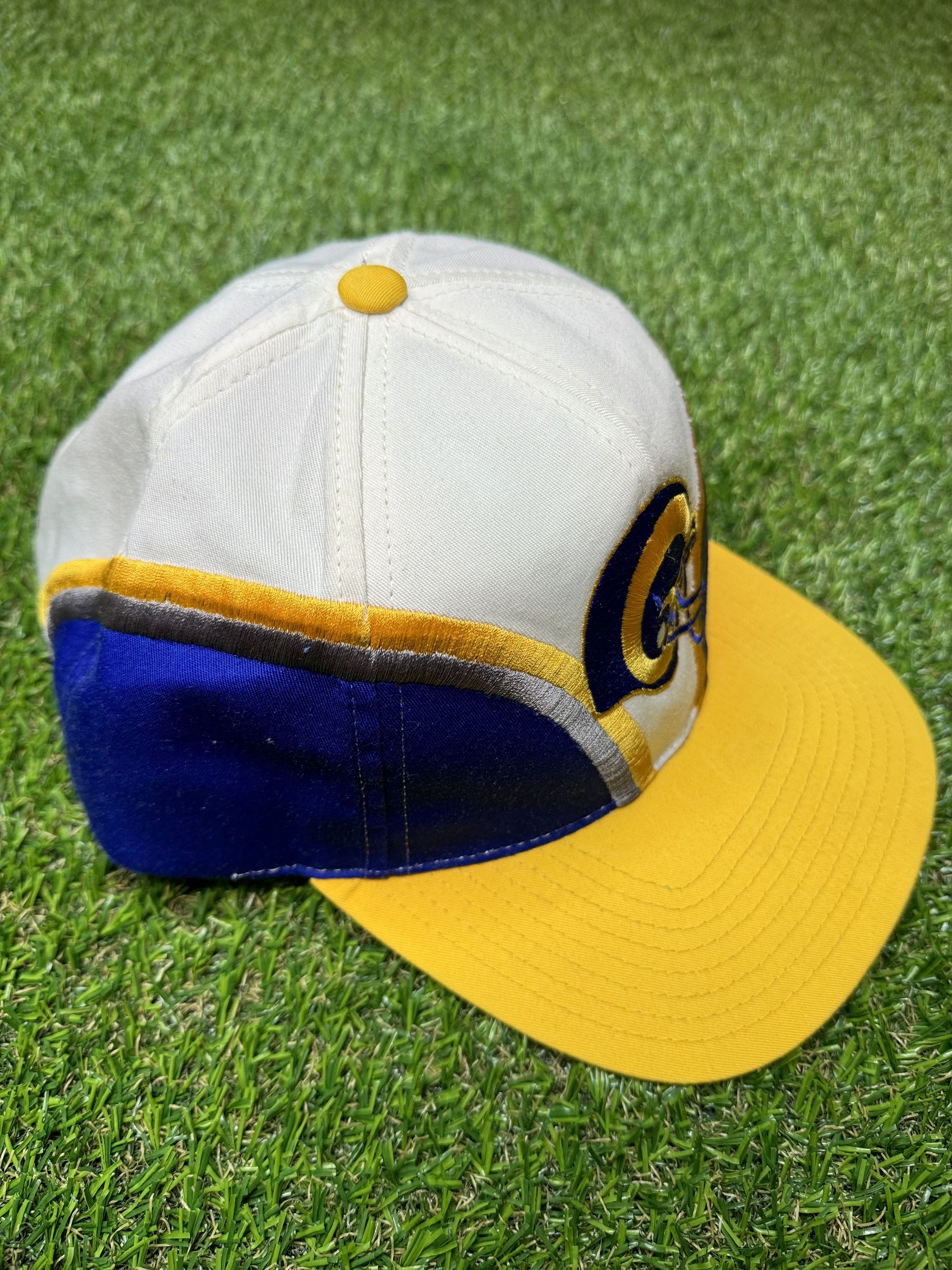 Vintage VTG St.Louis Rams Helmet Pattern Eastport Snapback Hat Size ONE SIZE - 3 Thumbnail