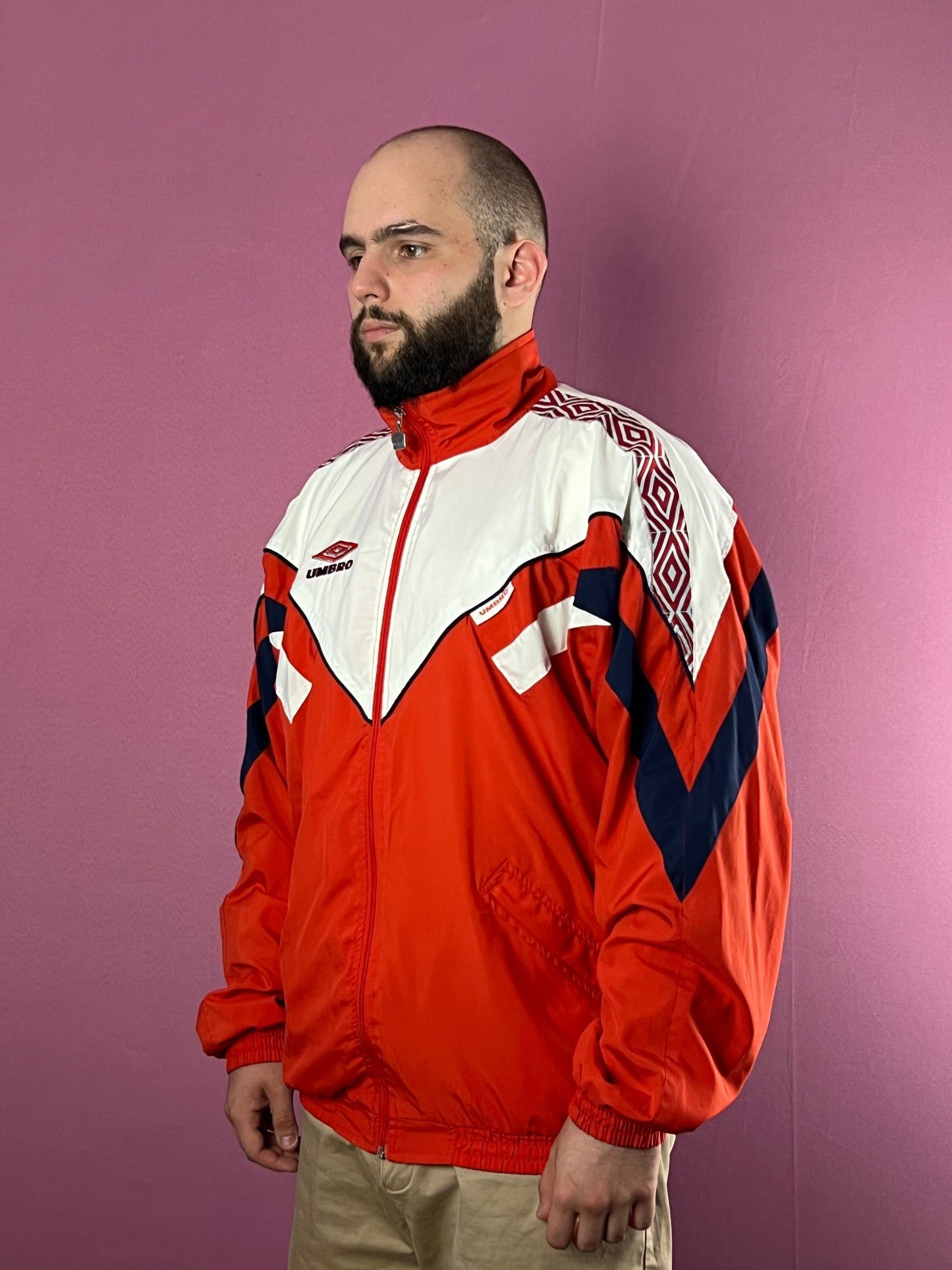Umbro × Vintage 90s Umbro Vintage Men's Windbreaker Jacket - XL Size US XL / EU 56 / 4 - 1 Thumbnail