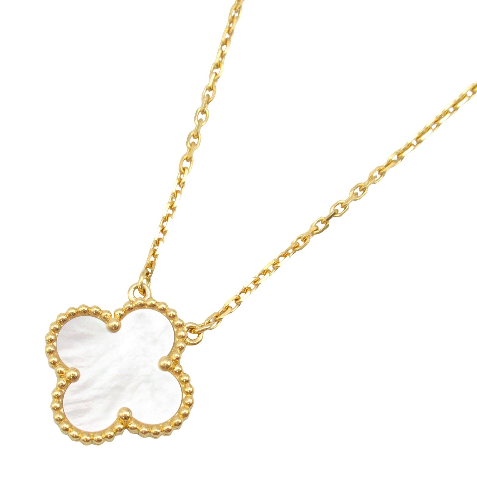 Van Cleef & Arpels Van Cleef Arpels Alhambra Mother Of Pearl Necklace K18 (Yellow Gold) White Size ONE SIZE - 1 Thumbnail