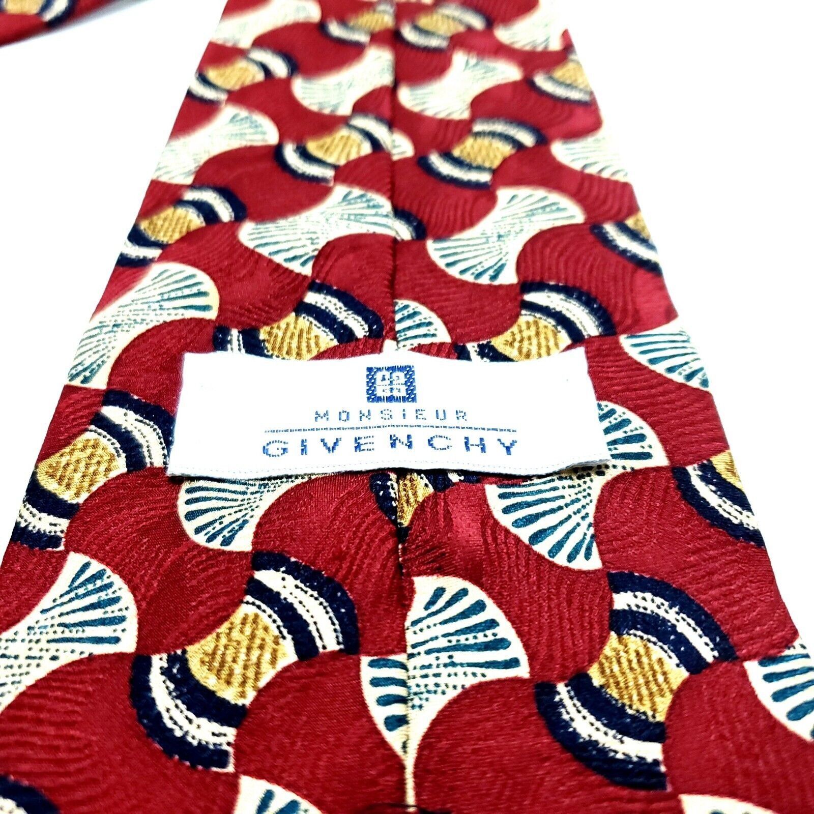 Givenchy Givenchy Monsieur Silk Tie Print Red Wide Geometric Size ONE SIZE - 4 Thumbnail