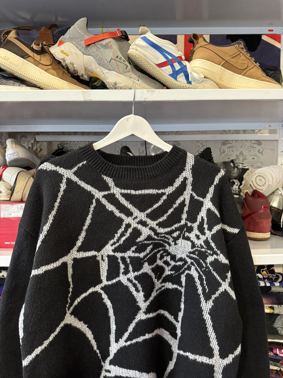 Japanese Brand Vintage Spider Web Knit Sweater Warm Pullover Jacquard Size US XL / EU 56 / 4 - 5 Thumbnail