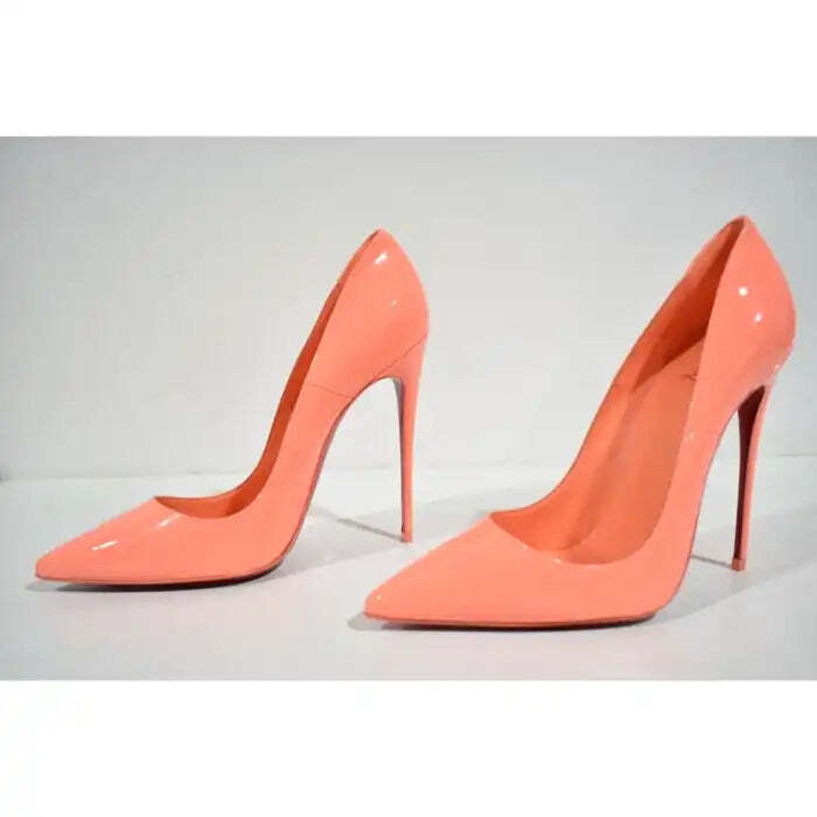 Christian Louboutin So Kate 120 Drag Orange Patent Leather Pointed Heel Pump 40 Size US 10 / IT 40 - 8 Thumbnail