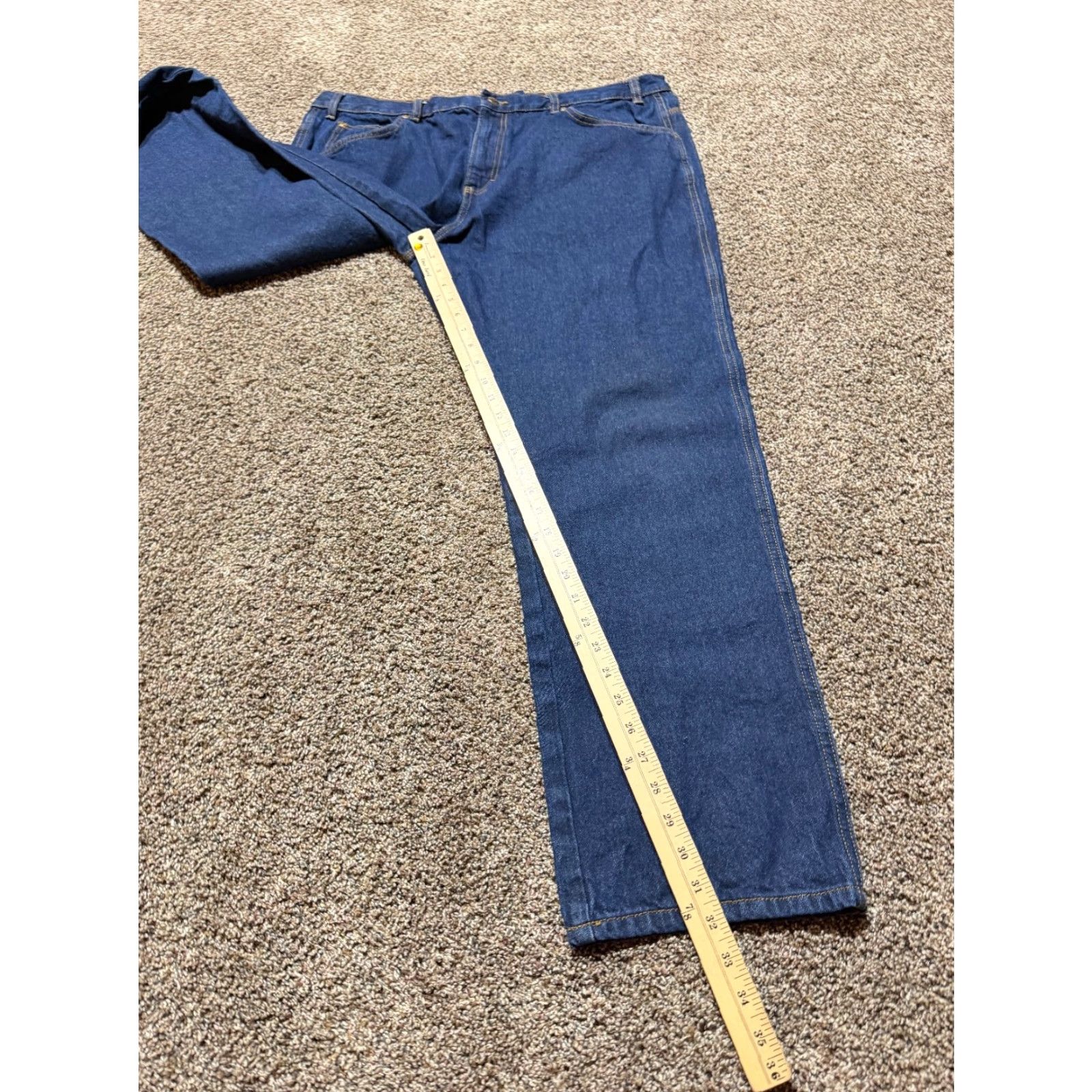 Vintage Rivet Jeans Men 40 Blue Denim 40X32 Lot Of 2 EUC Bootcut Straight 5-Pocket Regular 32 In Inseam Seasonal Spring Summer Fall Winter Mens Jeans 40x32 Size US 40 / EU 56 - 6 Thumbnail