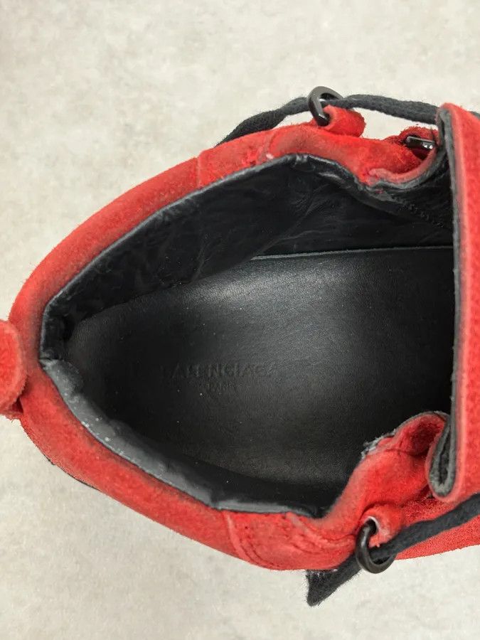 Balenciaga Balenciaga Arena Black & Red Suede Leather High Sneakers Size US 7.5 / EU 40-41 - 10 Thumbnail