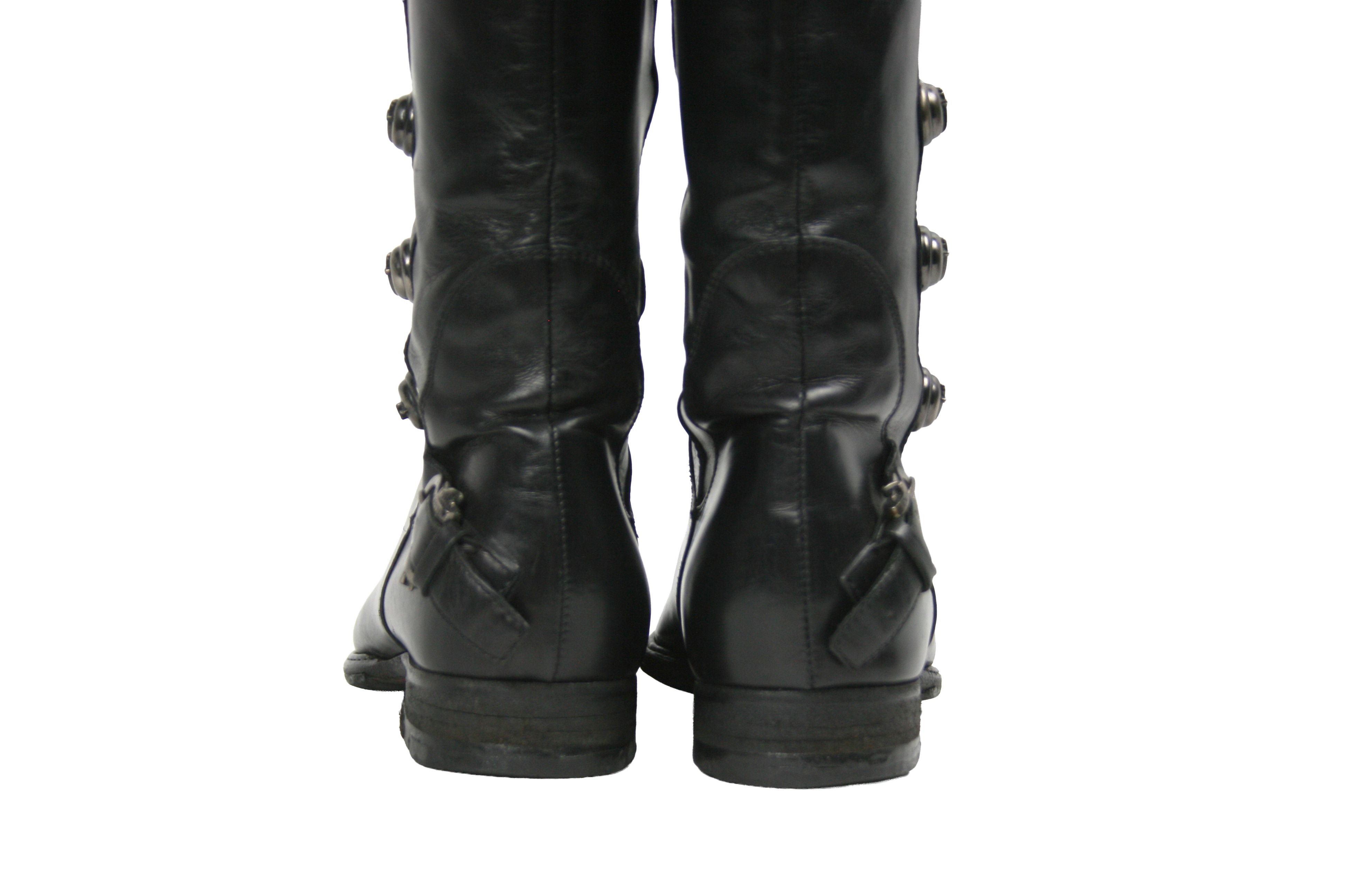 Paciotti 00S Knight Renaissance Knee High Y2K Boots Vintage Size US 7 / IT 37 - 13 Thumbnail