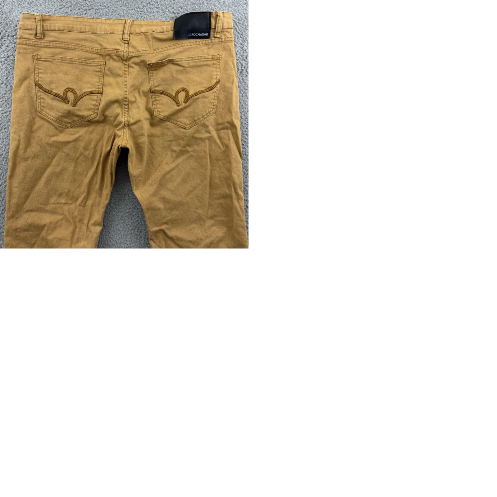 Rocawear VINTAGE Rocawear Jeans Mens 42x32 Yellow Baggy Hip Hop Loose Wide Leg Y2K Size US 42 / EU 58 - 9 Thumbnail