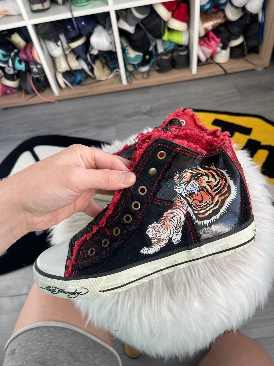 Christian Audigier × Ed Hardy × Vintage Mens Vintage Ed Hardy sneakers shoes tiger dragon y2k rare Size US 8 / EU 41 - 7 Thumbnail