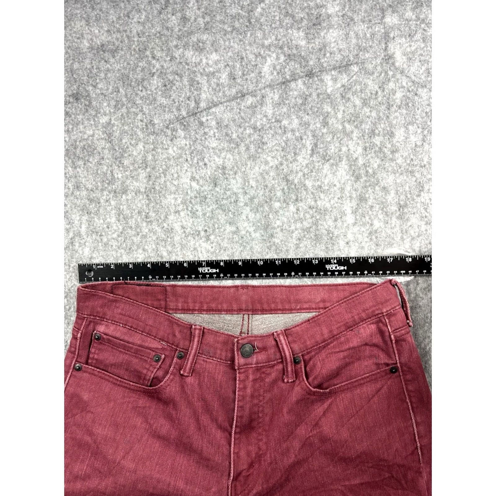 Vintage VINTAGE Levi's 511 Jeans Mens Burgundy Skinny Fit Slim Leg 34x32 Denim Cotton Elastane Stretch Pockets Logo 90s Style Mens Size US 34 / EU 50 - 6 Thumbnail