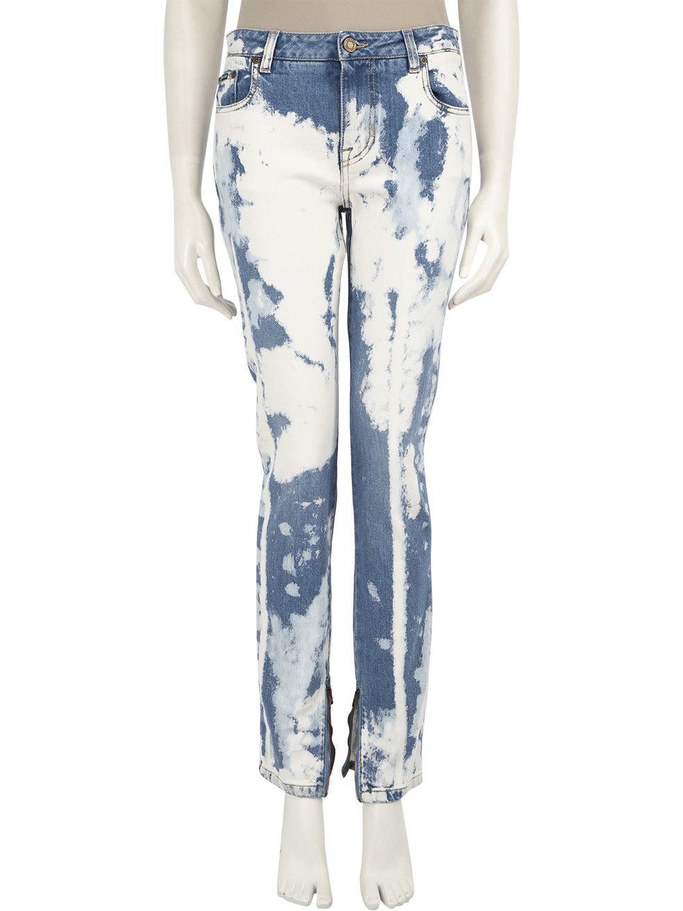Tom Ford Blue Bleached Denim Skinny Jeans Size 27" / US 4 / IT 40 - 1 Thumbnail