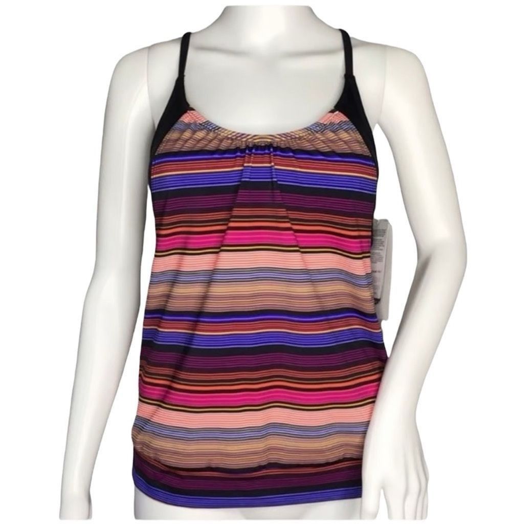 Athleta ATHLETA Swim Top Capri Striped Blousy Tankini Swimwear Under Size XL / US 12-14 / IT 48-50 - 1 Thumbnail