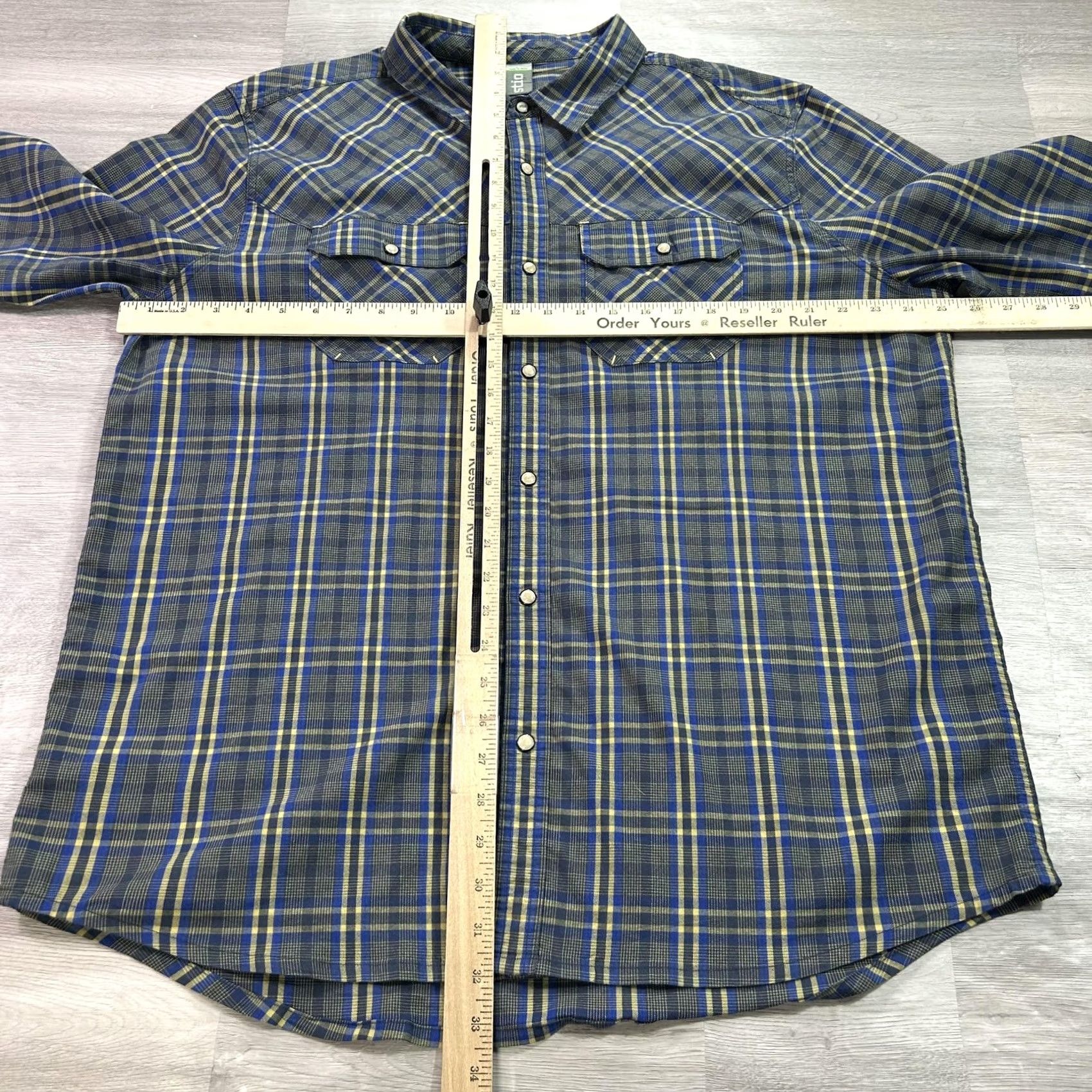 Vintage Stio Shirt Mens 2XL Blue Plaid Long Sleeve Western Snap Button Up Outdoor Size US XXL / EU 58 / 5 - 5 Thumbnail