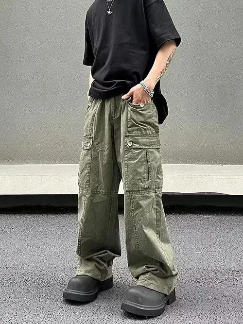 Other Bag flared fade distressed baggy cargo pants Size US 34 / EU 50 - 4 Thumbnail