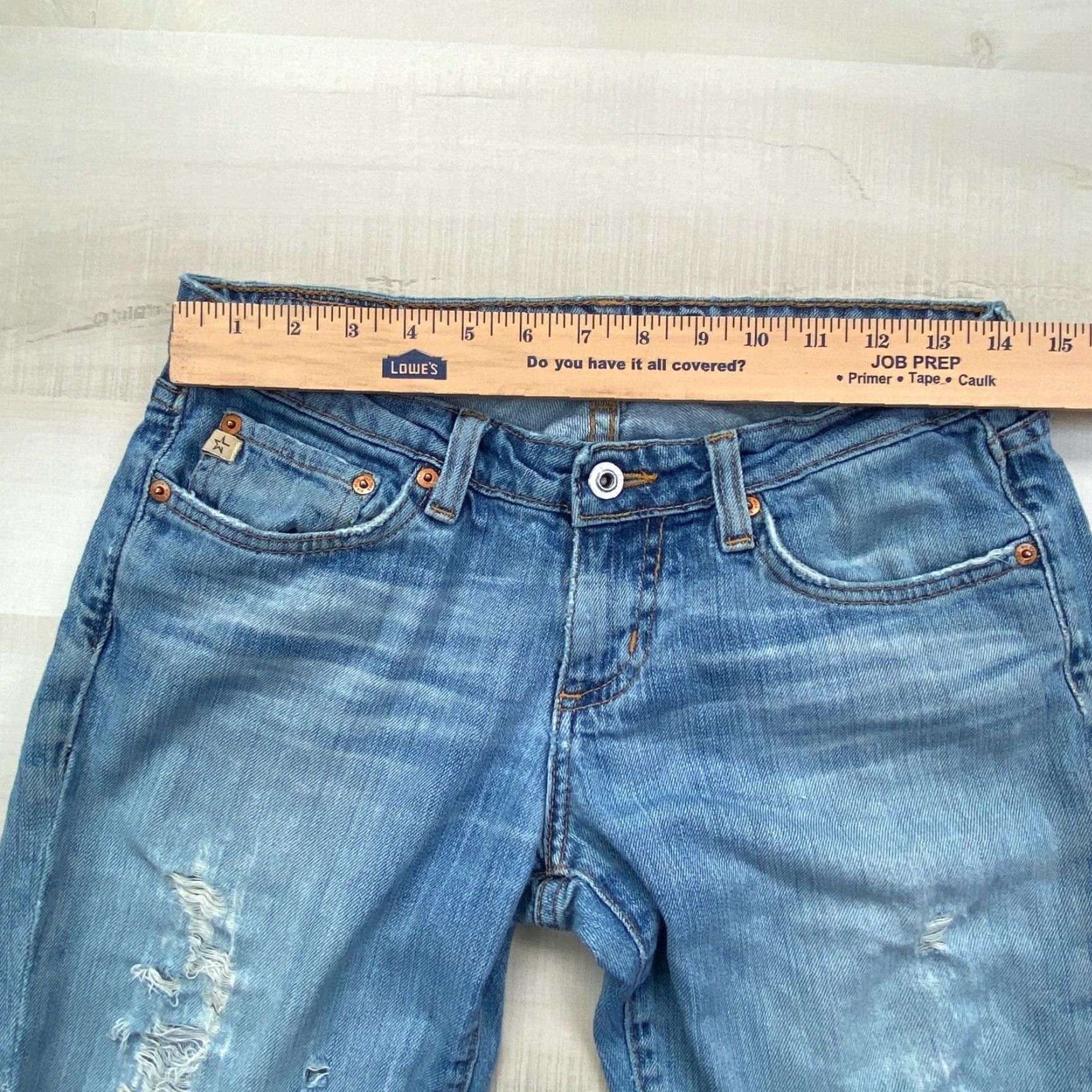 Vintage Big Star Womens Distressed Bootcut Jeans Blue Regular 28 Size 28" / US 6 / IT 42 - 7 Thumbnail