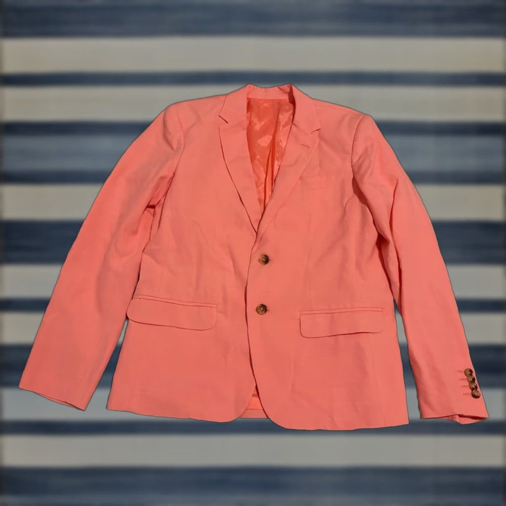 Mr Turk MR TURK Pink Kennedy Jacket Blazer Sport Coat Mens 40 NWT Solid 2 Button Pink Mens Blazer Jacket Sport Coat NWT 40 Size 40R - 1 Thumbnail