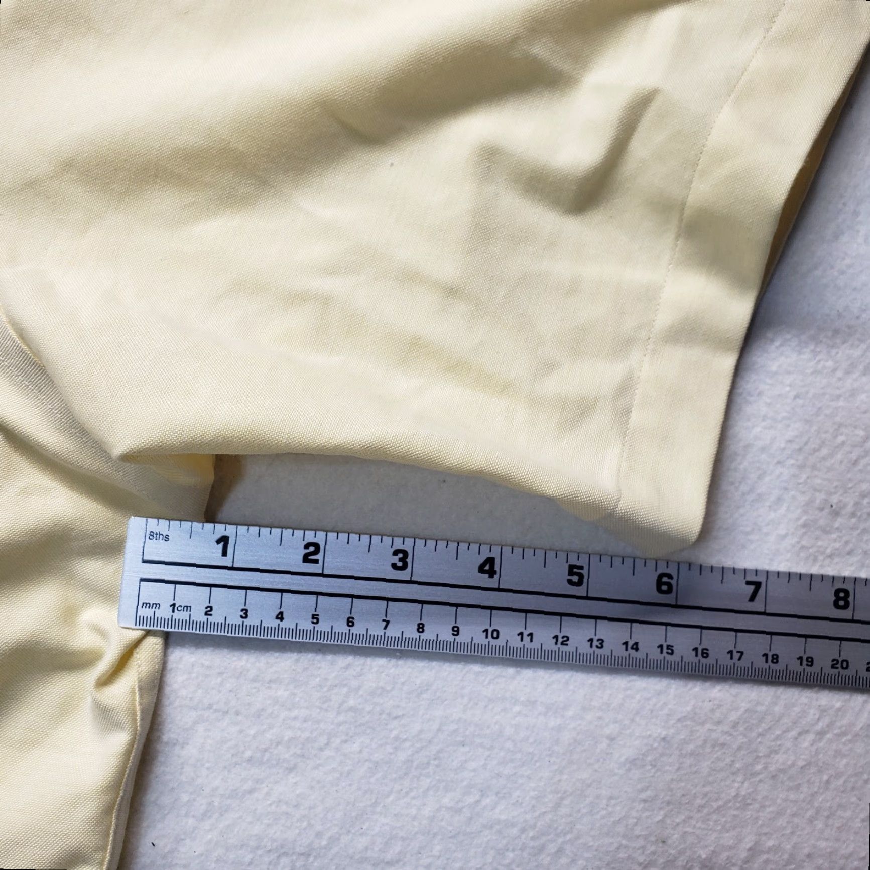 Stafford Stafford Shirt Button-Up Solid Yellow Short Sleeve Adult Mens Size 17 Size US XL / EU 56 / 4 - 6 Thumbnail