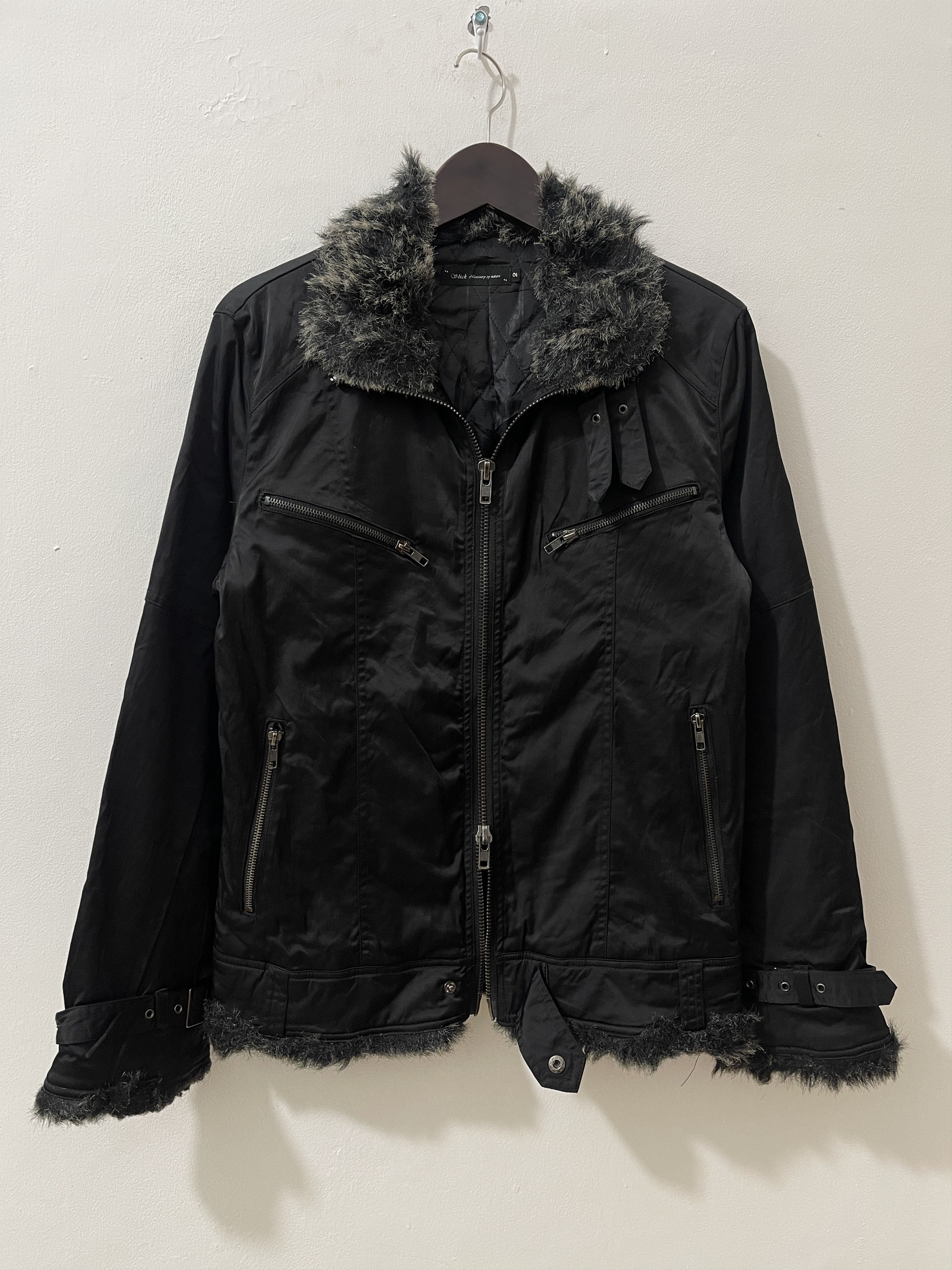 Japanese Brand 2000s Slick Japan Arcive Fur Gothic Vkei Style Jacket Size US L / EU 52-54 / 3 - 1 Thumbnail