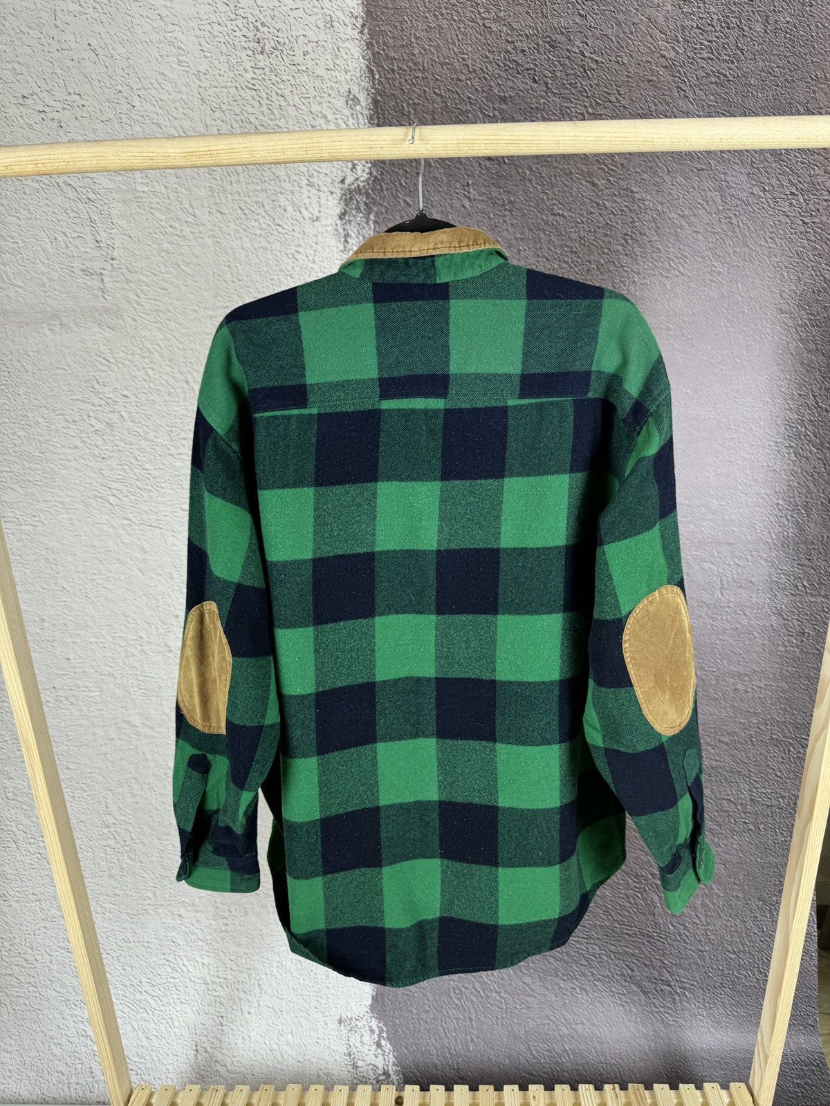 Flannel × Japanese Brand × Vintage Japan Classical LETT 1958 vintage flannel leather trim shirt Size US L / EU 52-54 / 3 - 11 Thumbnail