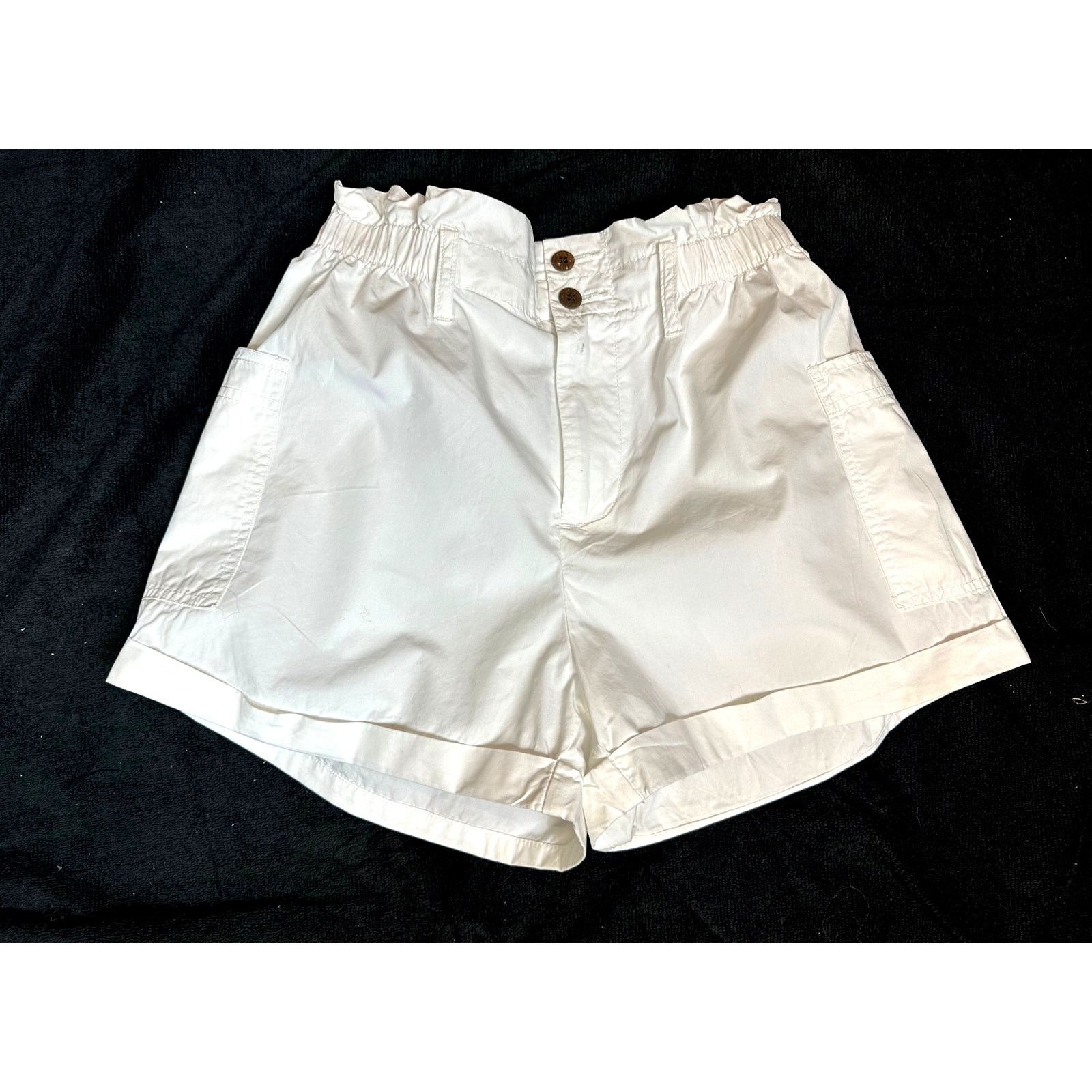 Urban Outfitters Paper Bag Waist Hip Pockets Urban Outfitters Shorts White S Size 27" / US 4 / IT 40 - 5 Thumbnail