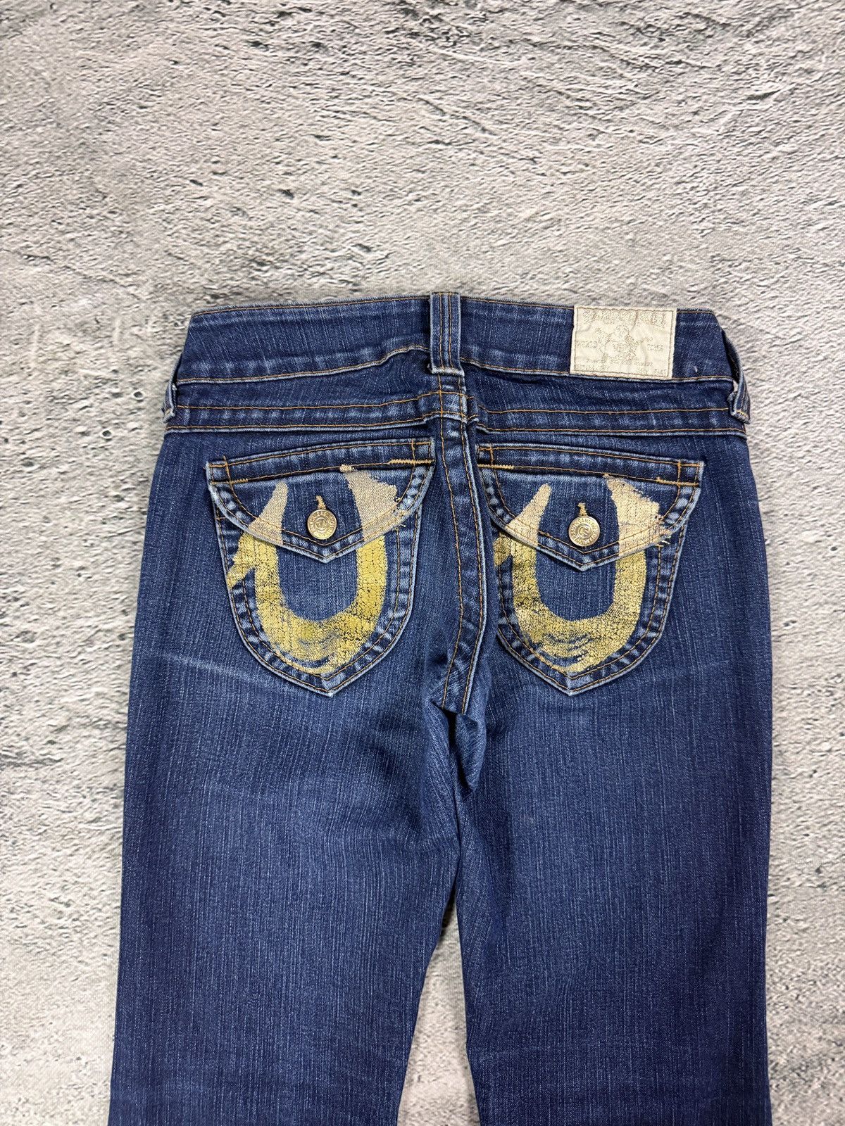 True Religion True Religion jeans flared blue Gold painted Size 26" / US 2 / IT 38 - 2 Thumbnail