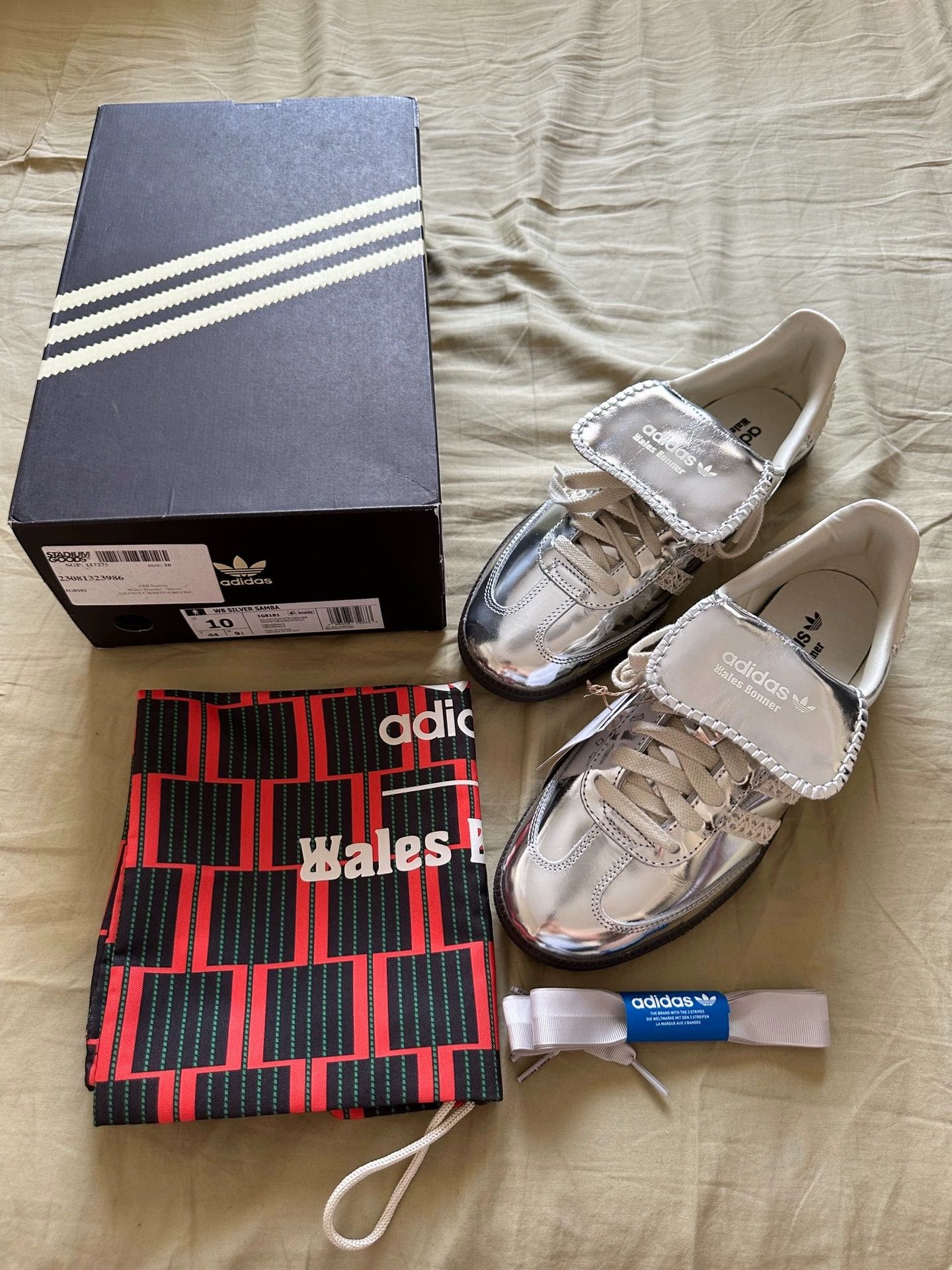 Wales Bonner Wales Bonner x adidas Samba Liquid Silver Super 44 Size US 10 / EU 43 - 9 Thumbnail