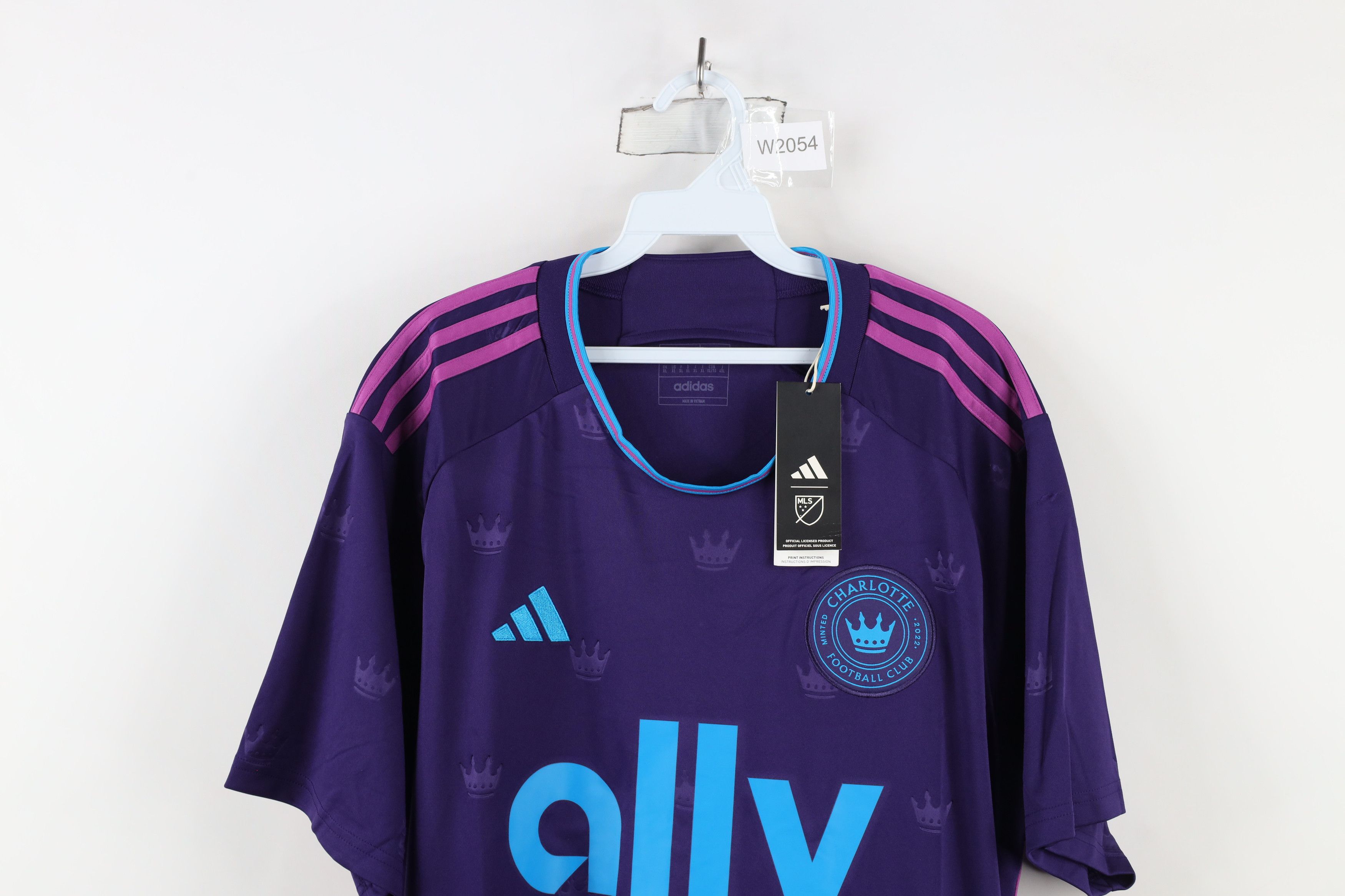 Adidas × Vintage New Adidas Charlotte Club Soccer Jersey Futbol Purple Size US XL / EU 56 / 4 - 2 Thumbnail
