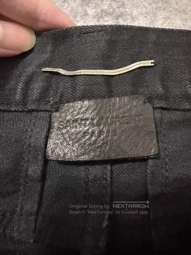 Saint Laurent Paris Saint Laurent Paris Fringed Hem Knee Cut Destroyed Denim J Size US 31 - 5 Thumbnail