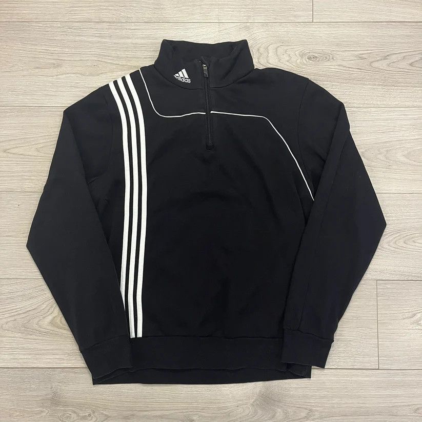 Adidas adidas side stripes 1/4 zip sweatshirt Size US L / EU 52-54 / 3 - 1 Thumbnail