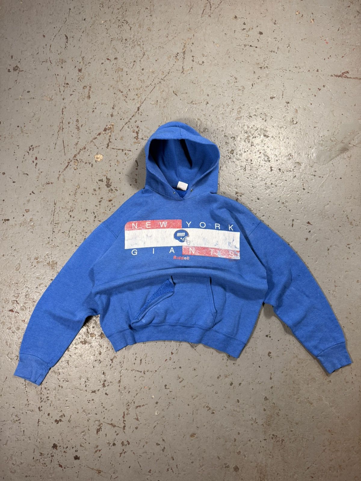 NFL Vintage Thrashed Distressed New York Yankees Cropped Hoodie Size US M / EU 48-50 / 2 - 1 Thumbnail