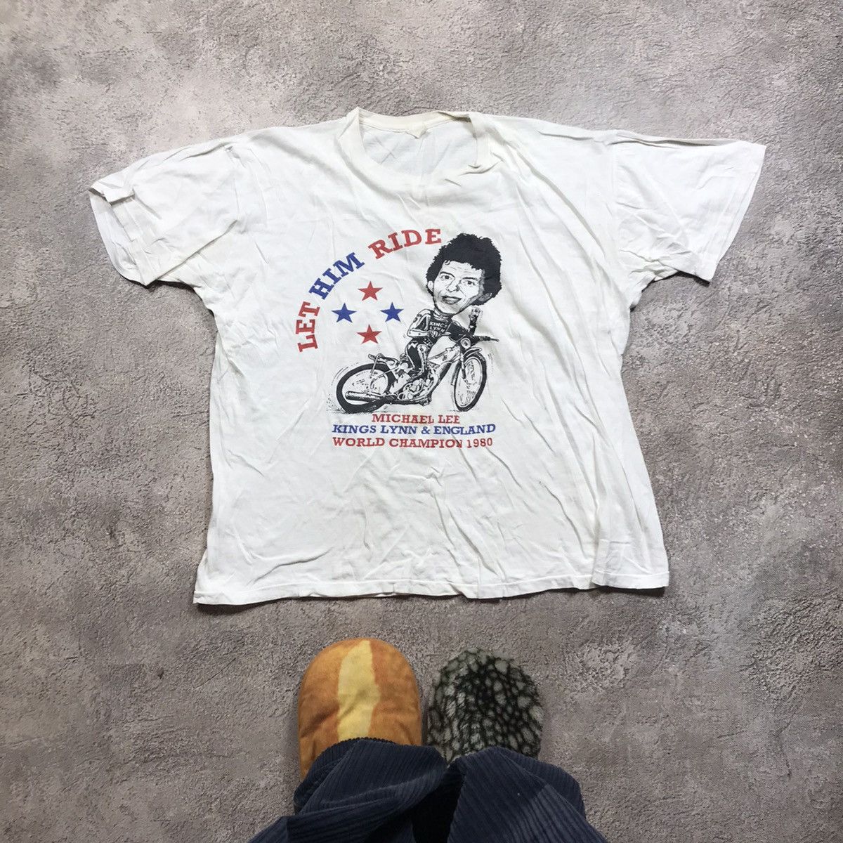 VINTAGE ADULT LET HIM RIDE MICHAEL LEE FUNNY TEE Y2K 90s