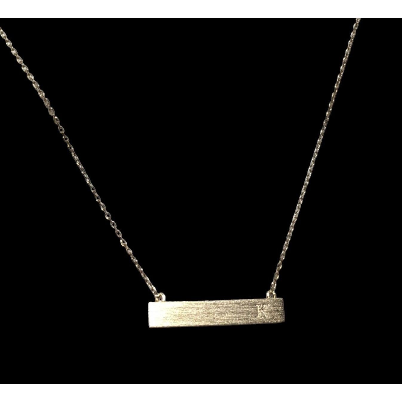 Other Gold Bar Necklace With Initial K Size ONE SIZE - 3 Thumbnail