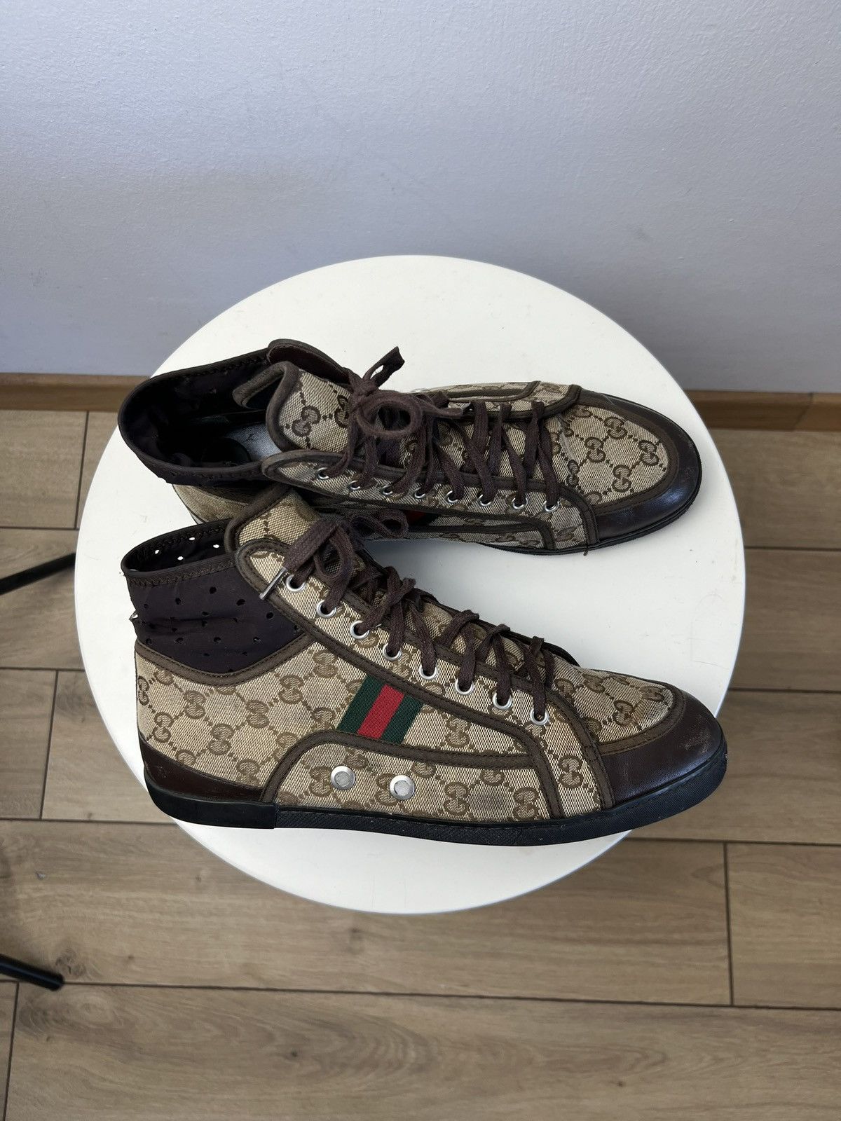 Designer × Gucci × Luxury Vintage Y2K Gucci high top canvas