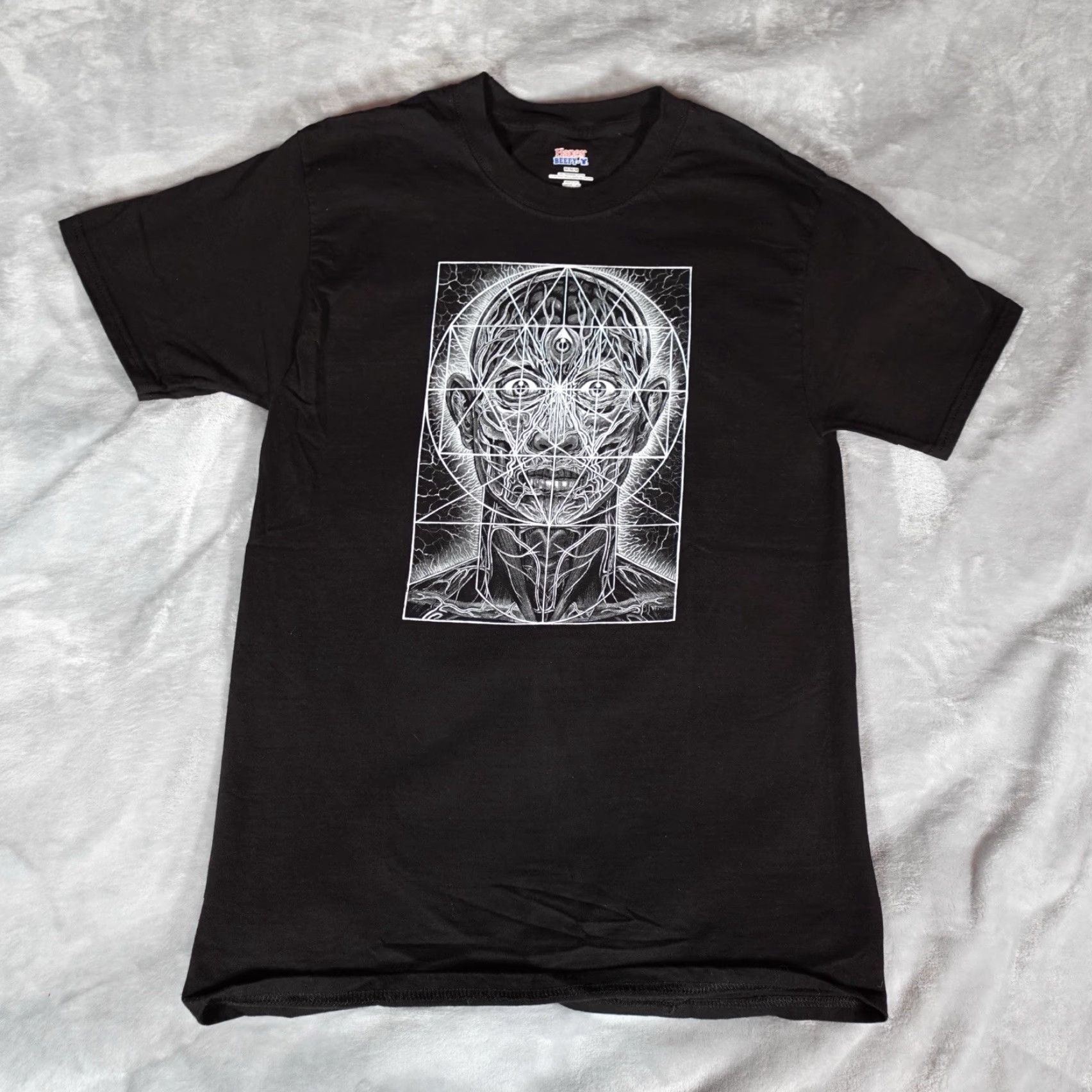 Hanes VINTAGE Hanes Art T-Shirt Men S Crewneck Short Sleeve Black 2010s Graphic Print Size US S / EU 44-46 / 1 - 2 Thumbnail