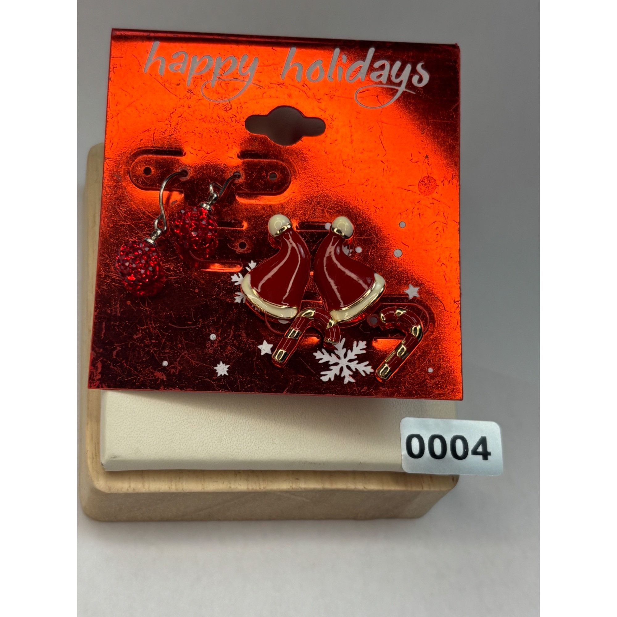 Other Christmas-Themed Holiday Earring Set With Santa Hat Candy Ca Size ONE SIZE - 2 Thumbnail
