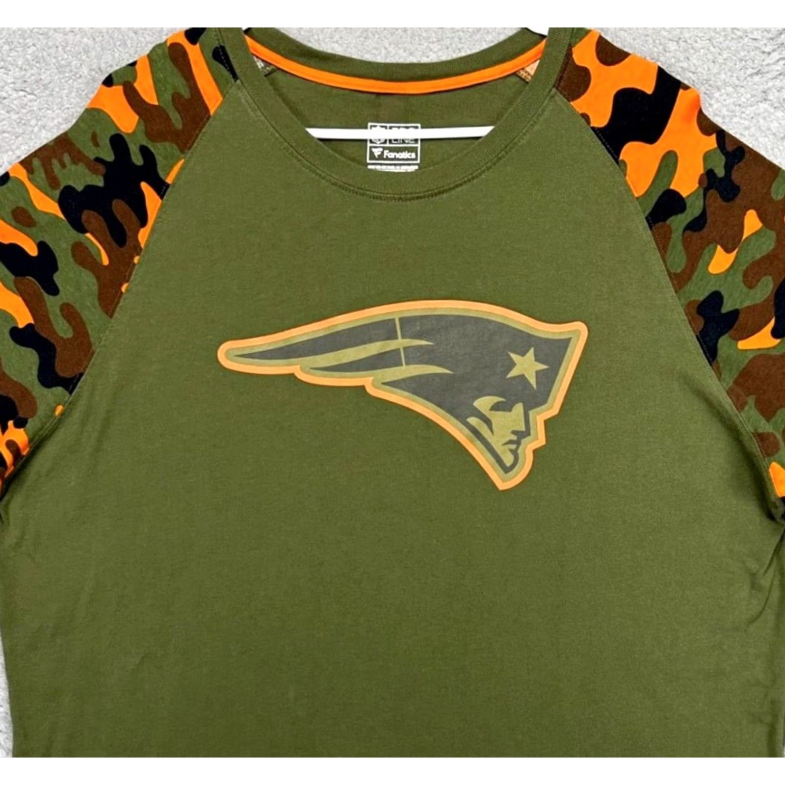 Vintage New England Patriots Shirt Mens XL Pro Line Green Camo Long Sleeve NFL Fanatics Size US XL / EU 56 / 4 - 2 Thumbnail