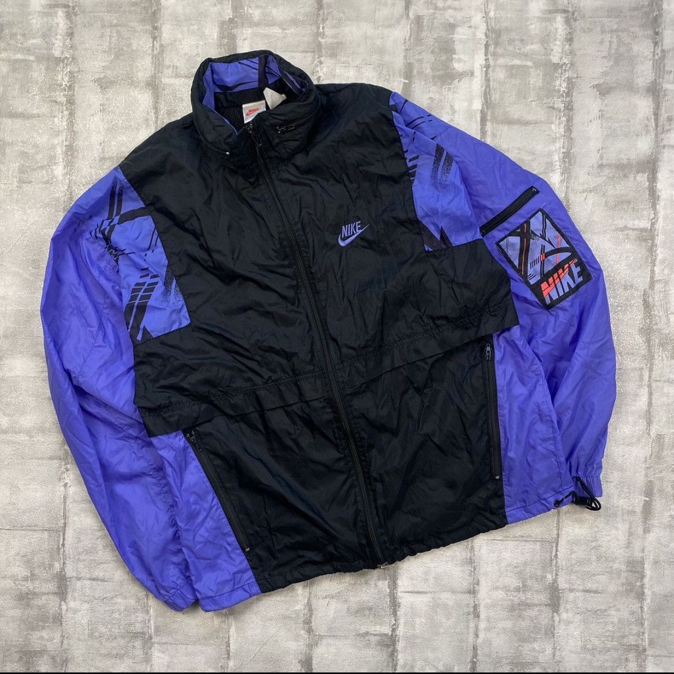 RARE Vintage 80s Nike Purple Jacket Windbreaker Size S