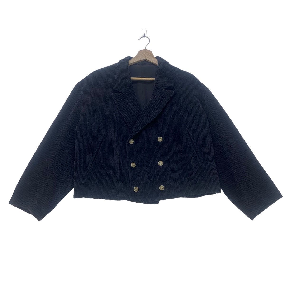 Yohji Yamamoto Vintage 80s Y’s Yohji Yamamoto Corduroy Cropped Jacket Size US M / EU 48-50 / 2 - 7 Thumbnail
