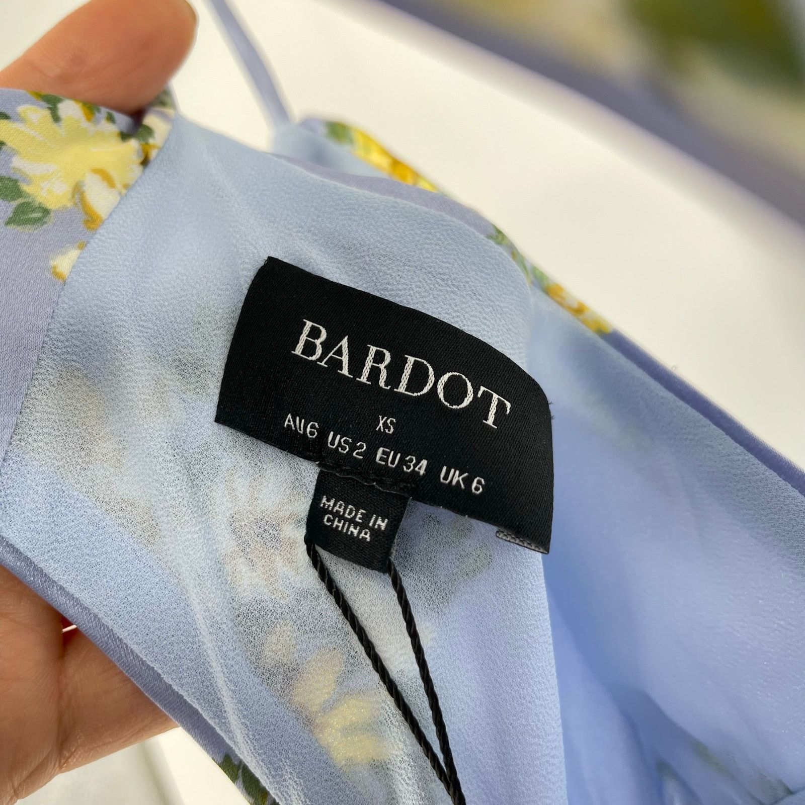 Other Bardot | Malinda Slip Dress in Baby Blue Floral 2 Size XS / US 0-2 / IT 36-38 - 4 Thumbnail