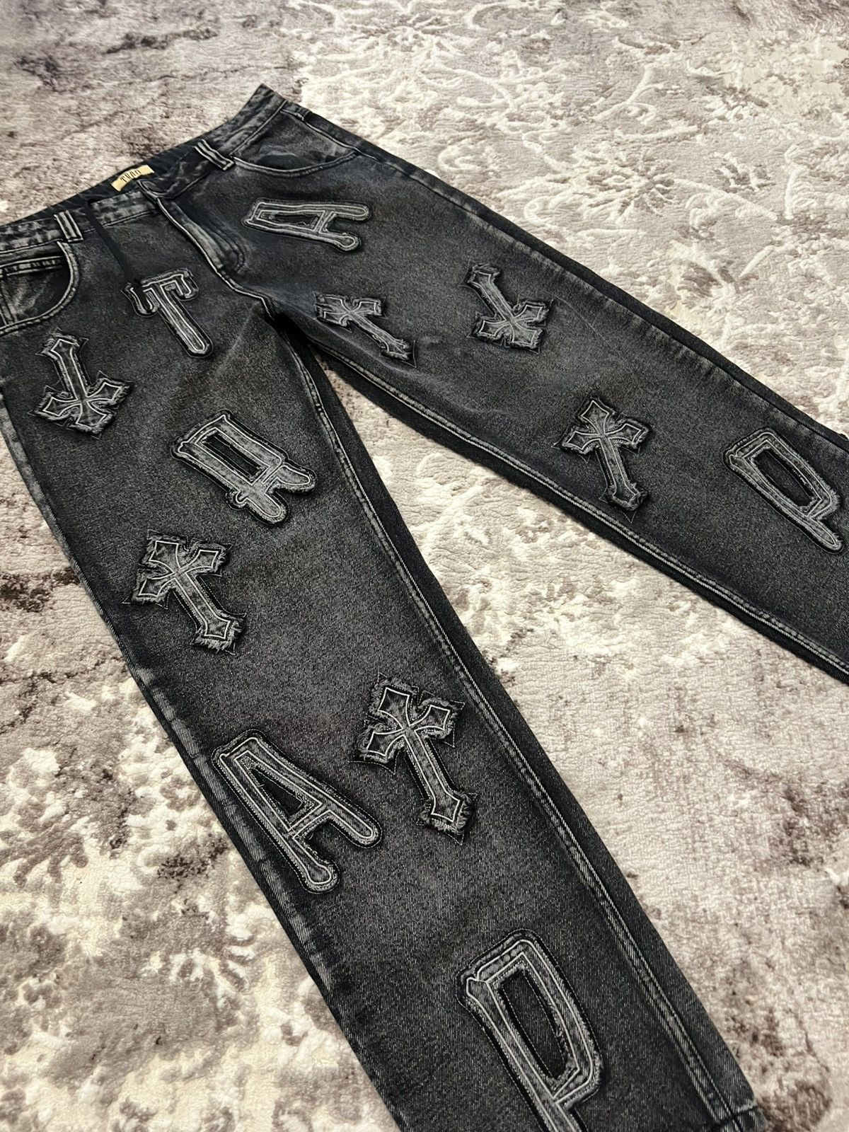 Other TRAP Racer Worldwide Style Washed patch Pants jeans Size US 34 / EU 50 - 6 Thumbnail