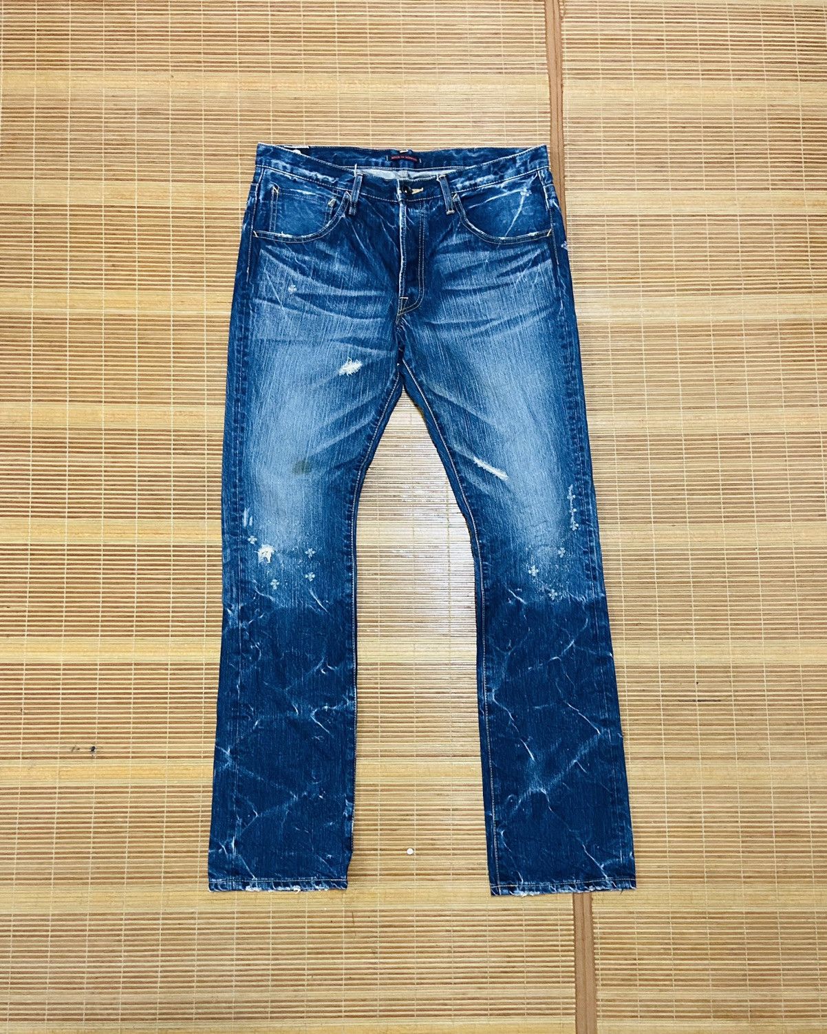 Japanese Brand BLUE WAY DISTRESSED JEANS Size US 34 / EU 50 - 1 Thumbnail