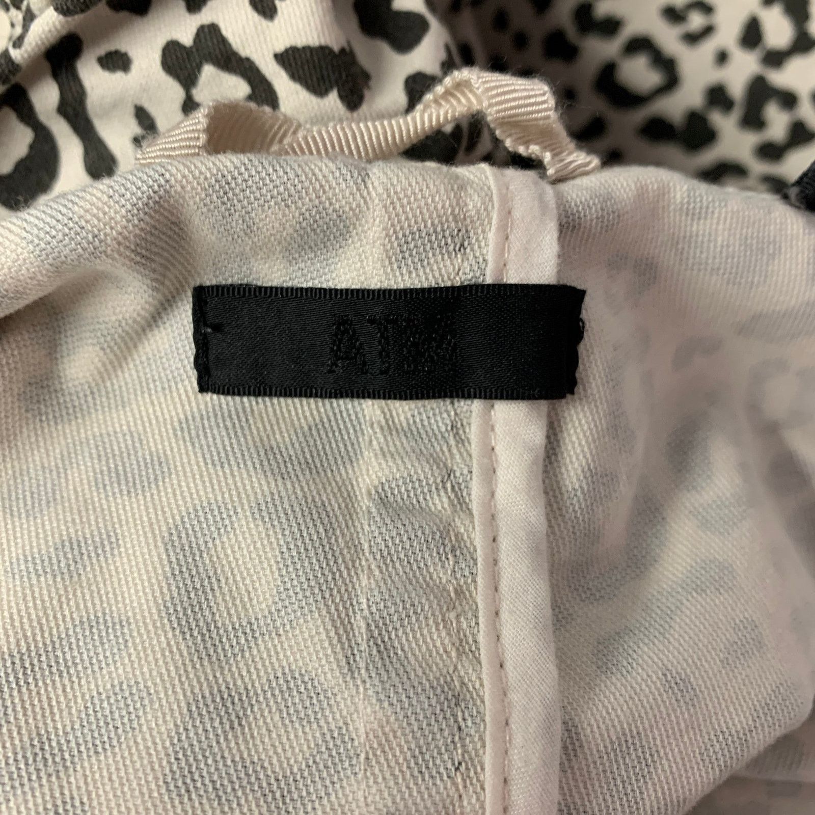 ATM ATM Size L White Black Cotton Blend Leopard Cargo Jacket Size L / US 10 / IT 46 - 4 Thumbnail