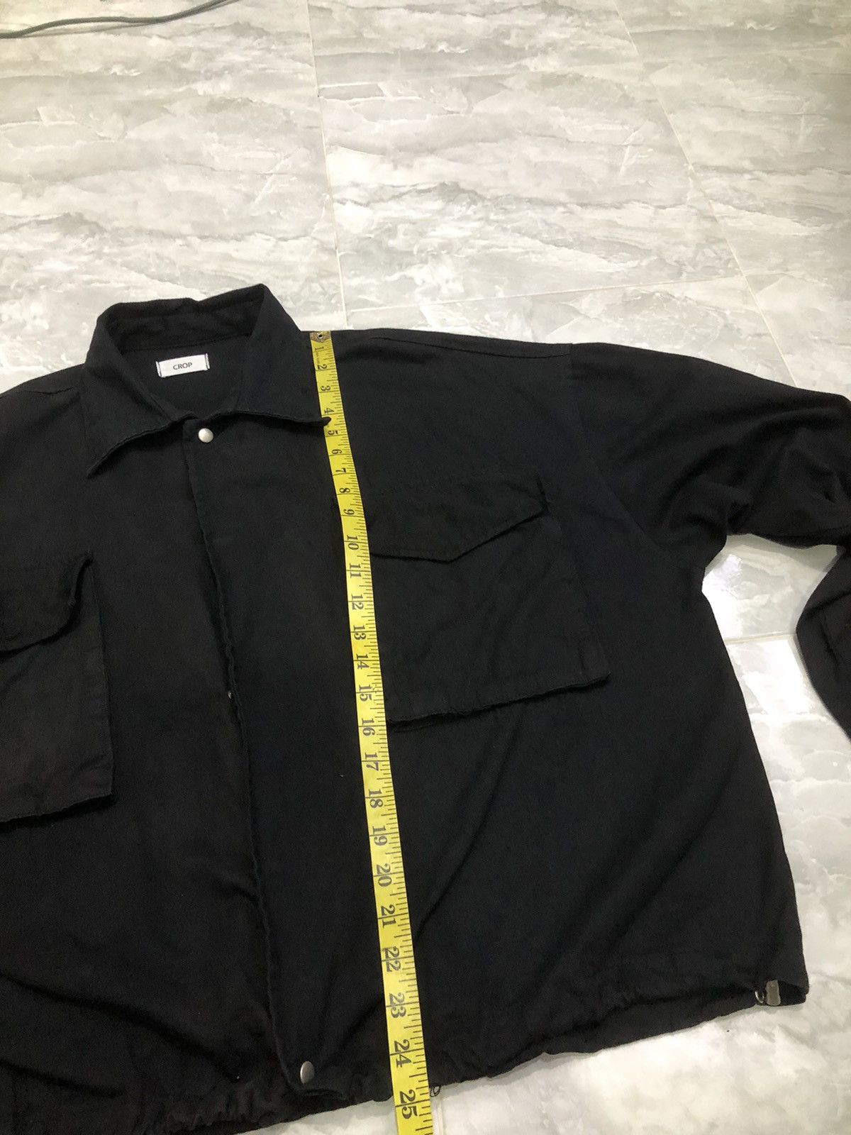 Helmut Lang CROP Black Utility Field Jacket Boxy Fit Drawstring Hem Size US L / EU 52-54 / 3 - 13 Thumbnail