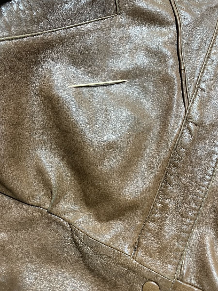 Vintage 🔥Offers🔥Vintage Y2K Real Genuine Leather Jacket Thick Rare Size XXL / US 16-18 / IT 52-54 - 10 Thumbnail