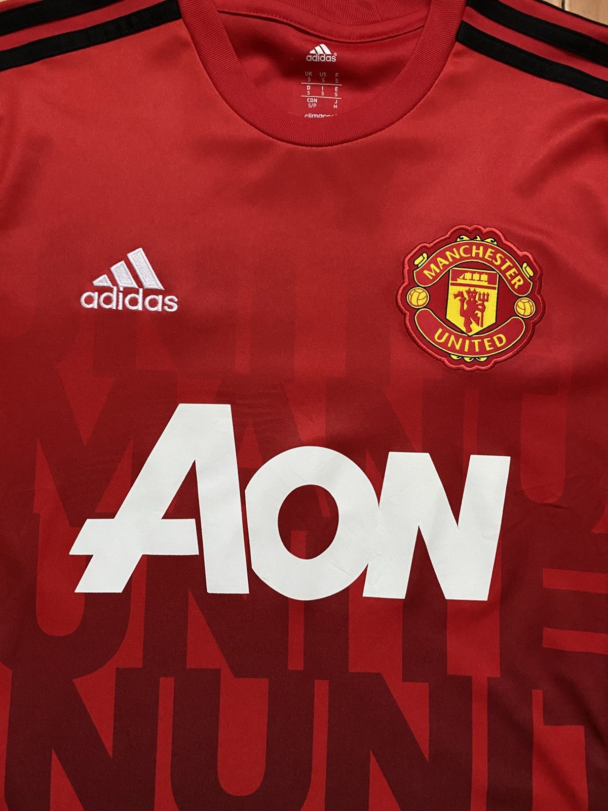 Adidas Adidas Manchester United Pre Match Training Football Shirt Size US S / EU 44-46 / 1 - 3 Thumbnail