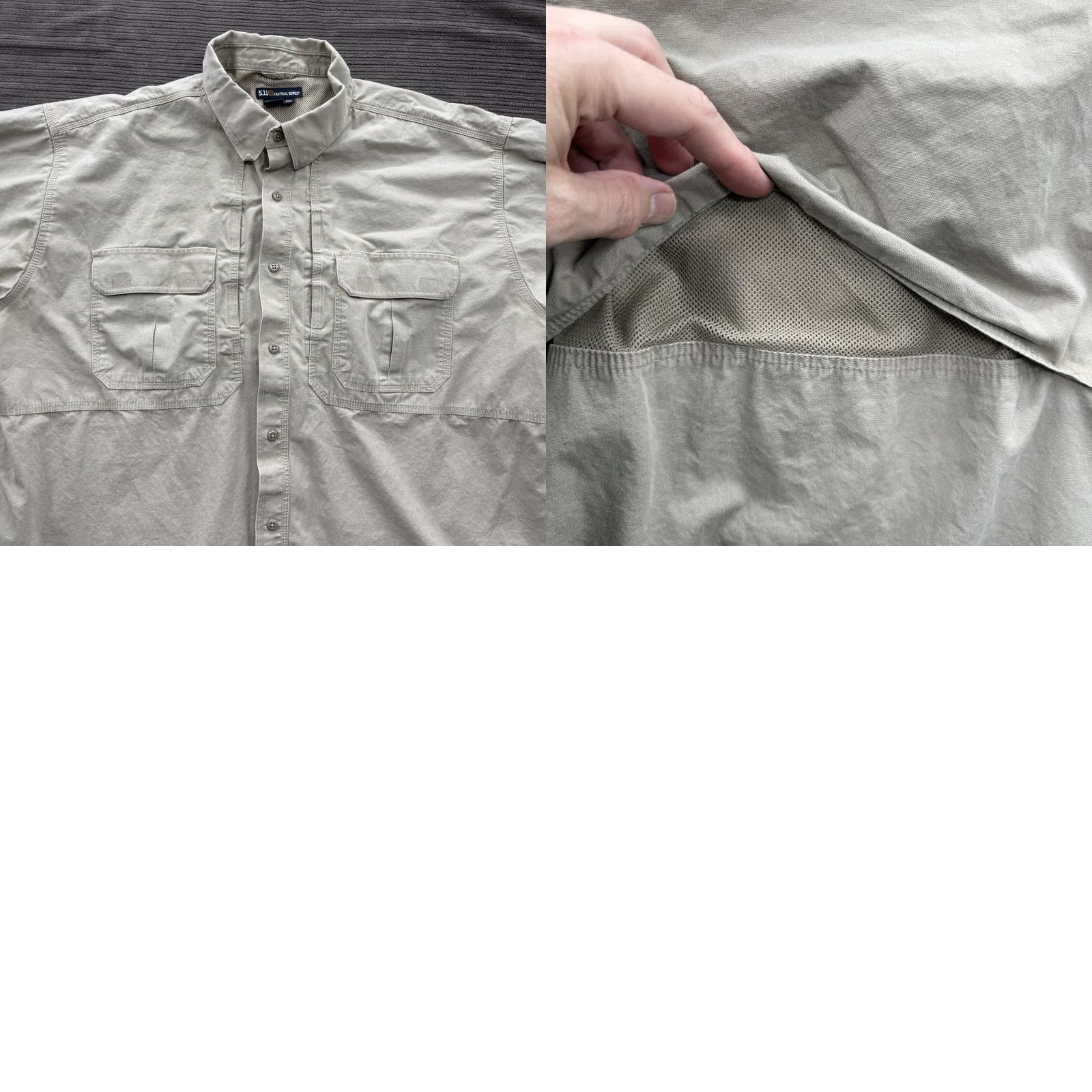 Vintage 5.11 Tactical Shirt Men 2XL Brown Cotton Short Sleeve Button-Up Workwear Outdoors Casual Size US XXL / EU 58 / 5 - 8 Thumbnail