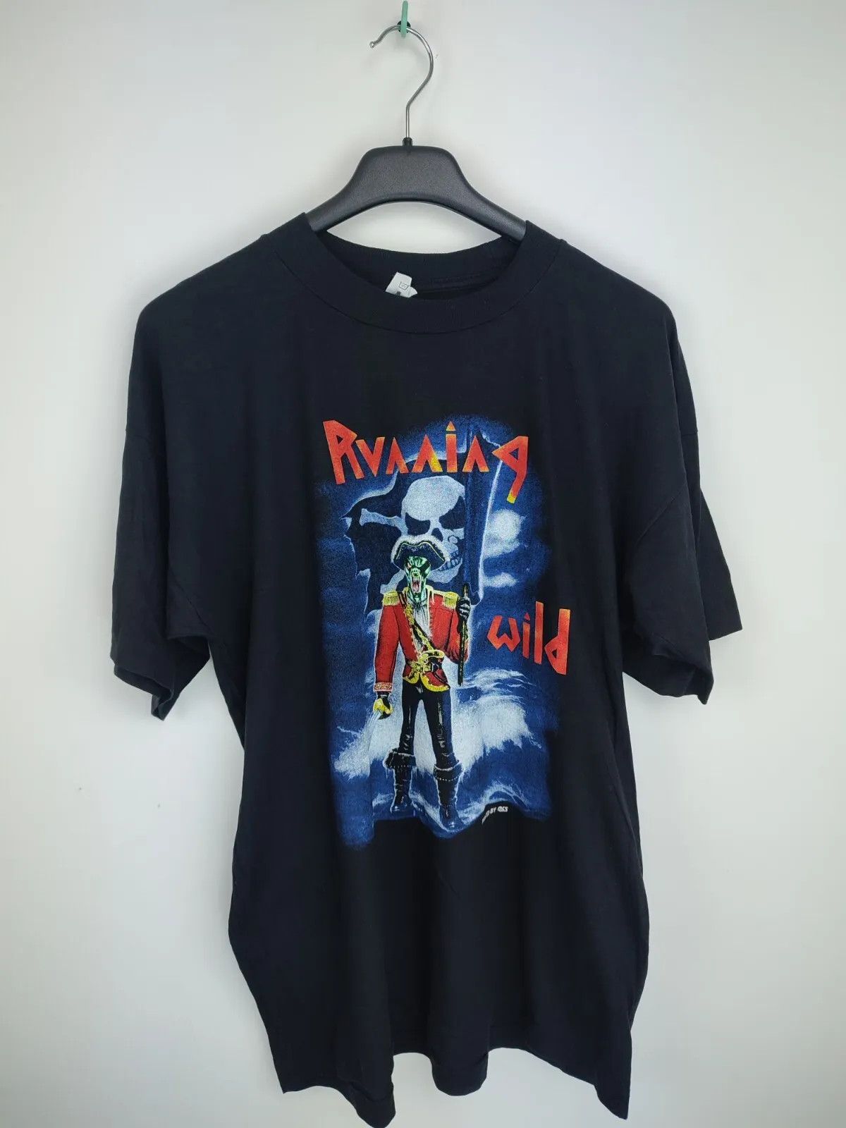 Vintage RUNNING WILD 1991 tour Vintage / Trash Metal Band Shirt Size US XL / EU 56 / 4 - 1 Thumbnail