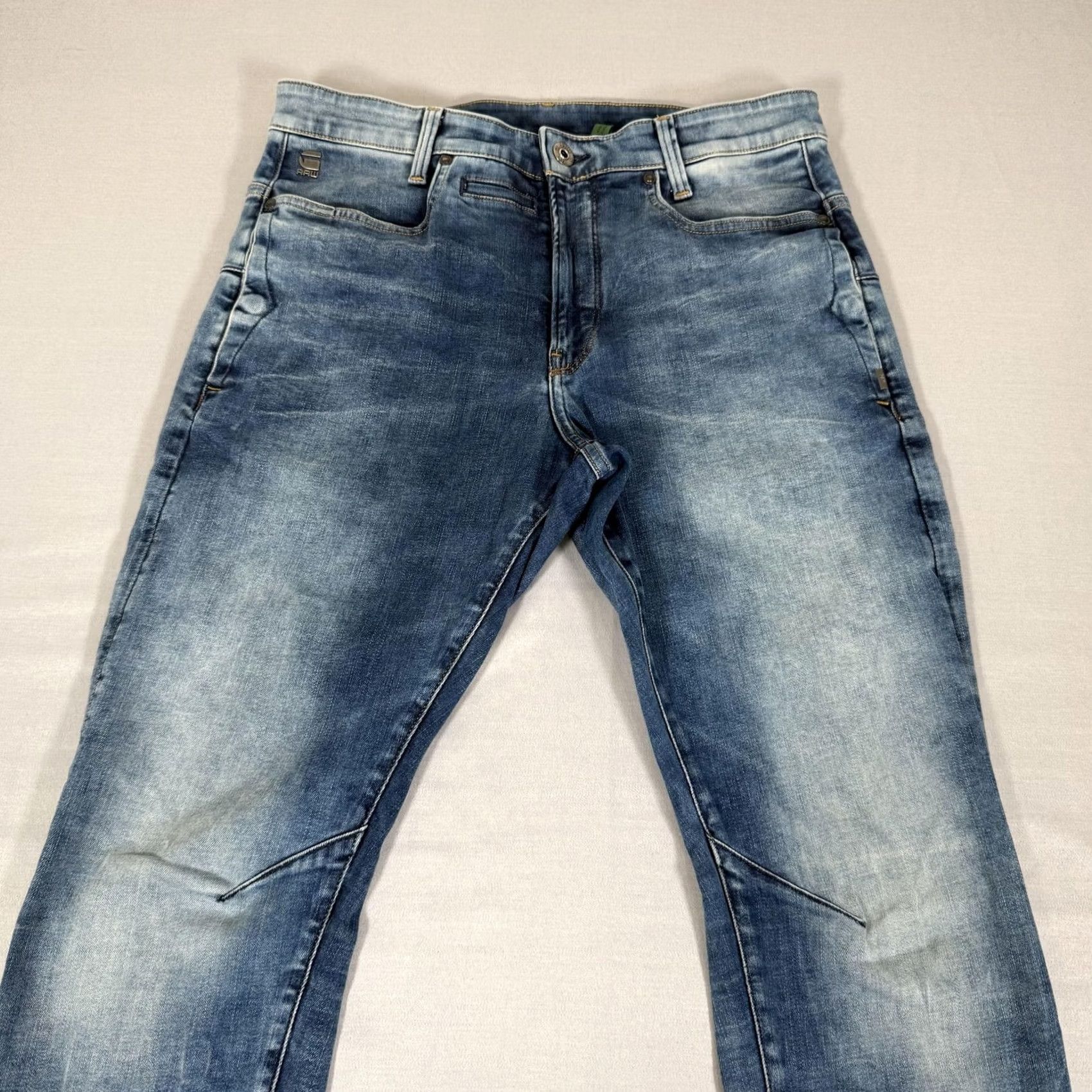 G-Star G-Star Jeans Mens 33x32 Blue D-Staq 3D Slim Denim Pants Skinny Stretch Casual Tapered 3D Size US 33 - 2 Thumbnail