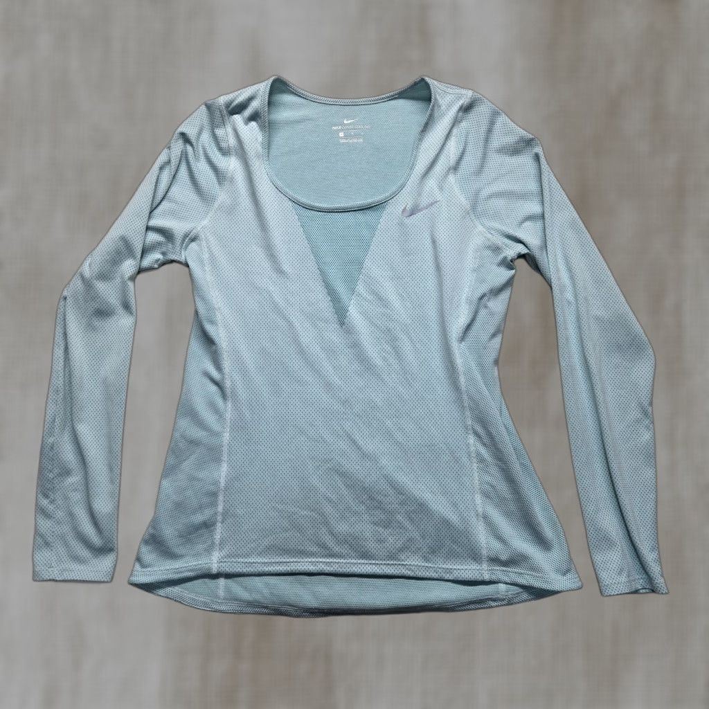 Nike Nike Zonal Cooling Lightweight Blue Sports Shirt Long Sleeve Adult Womens Medium Size M / US 6-8 / IT 42-44 - 1 Thumbnail