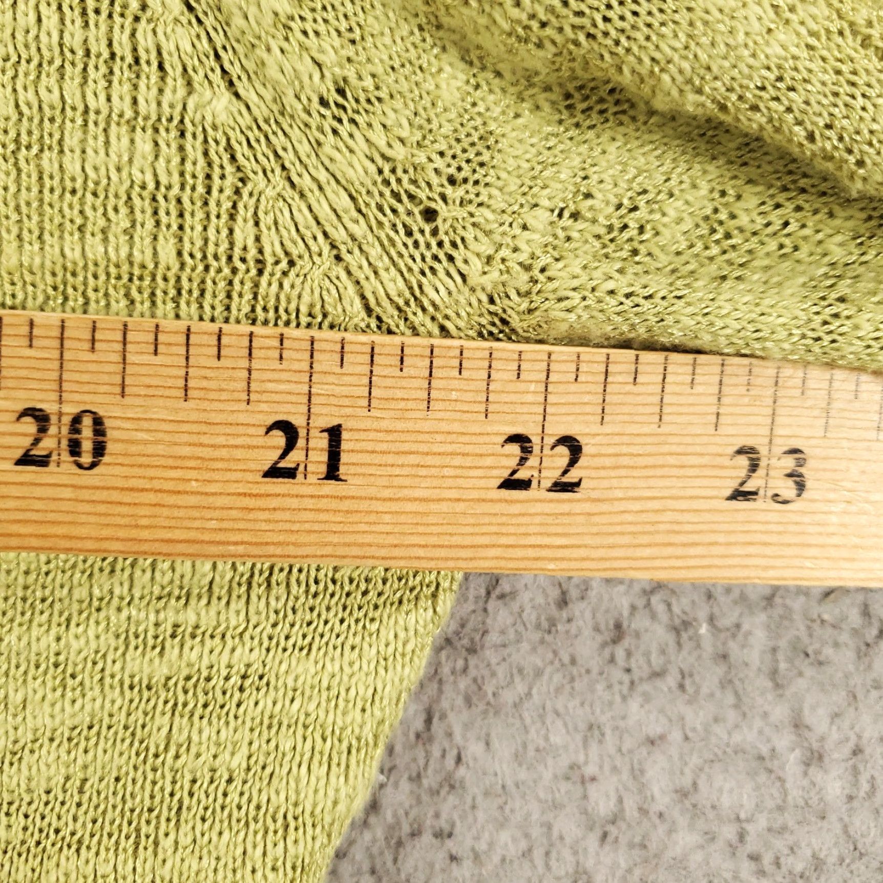 Vintage VINTAGE Chicos Cardigan Womens L Green Yellow Open Knit Front Lightweight Coverup Size L / US 10 / IT 46 - 4 Thumbnail