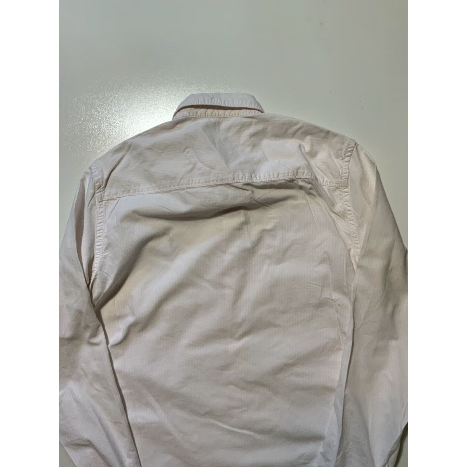 Allsaints VINTAGE AllSaints Ram Skull Pink/White Striped Kilda Long Sleeve Button Front Shirt Sz.S Mens Size US S / EU 44-46 / 1 - 4 Thumbnail
