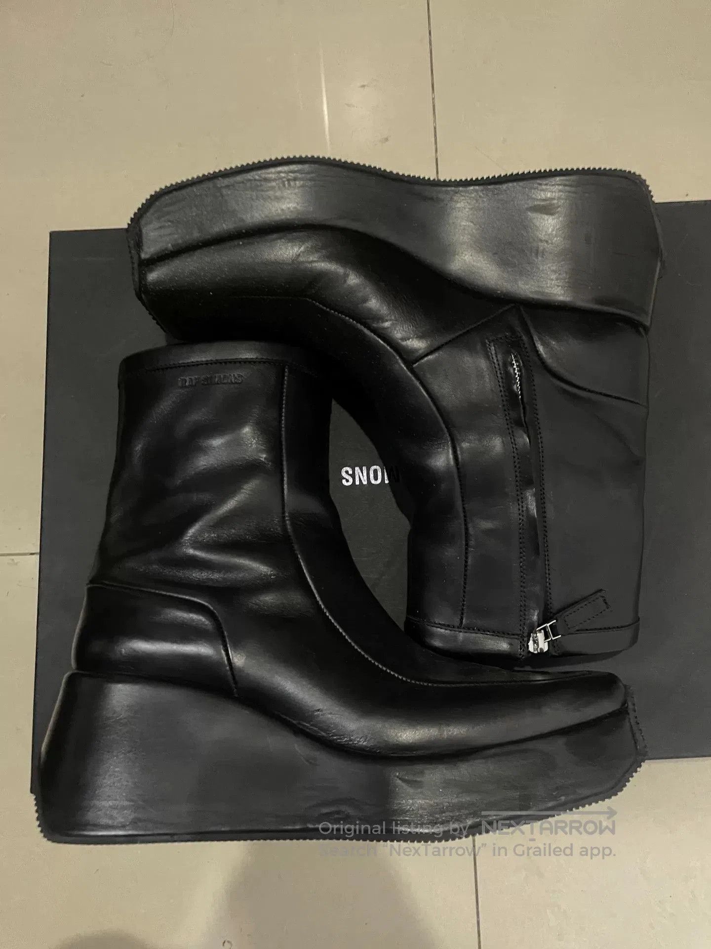 Raf Simons Raf Simons 22FW Square Toe Wedge Ankle Boots. Size US 10 / EU 43 - 3 Thumbnail